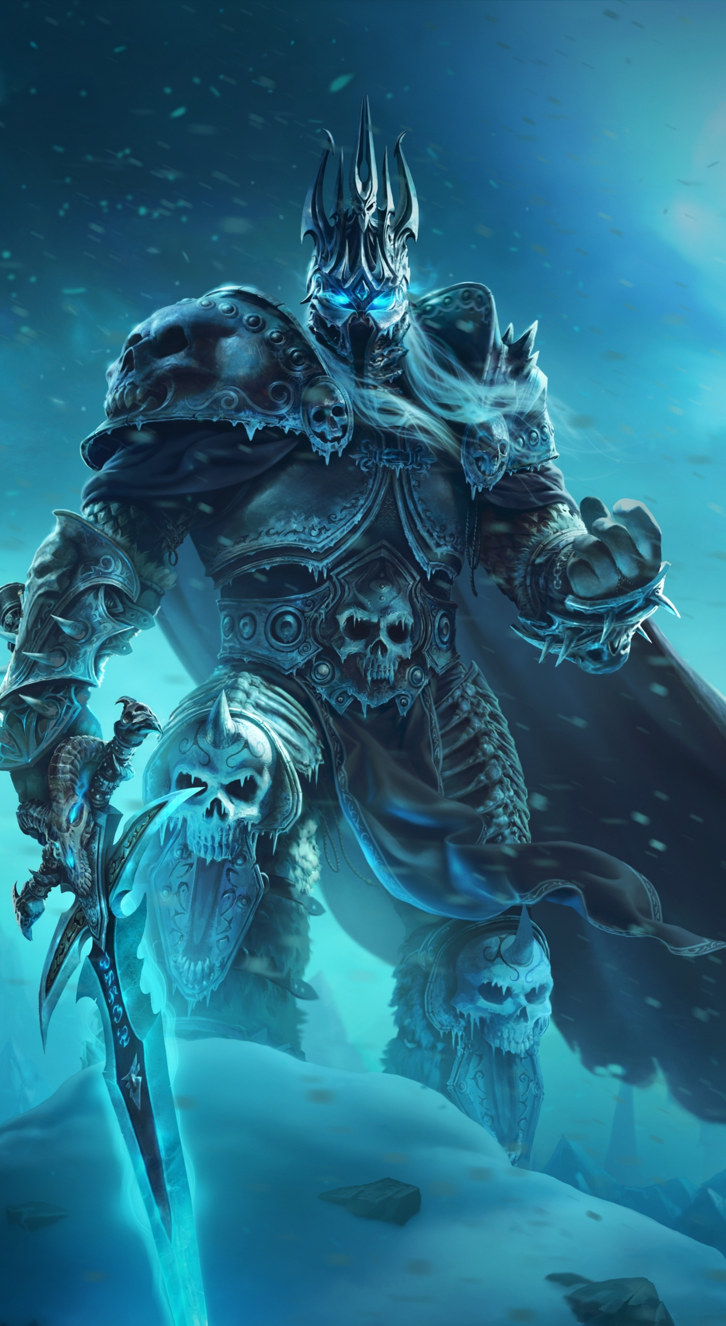 Dark King, World of Warcraft: Wrath of the Lich King, online game, 1440x2630 wallpaper