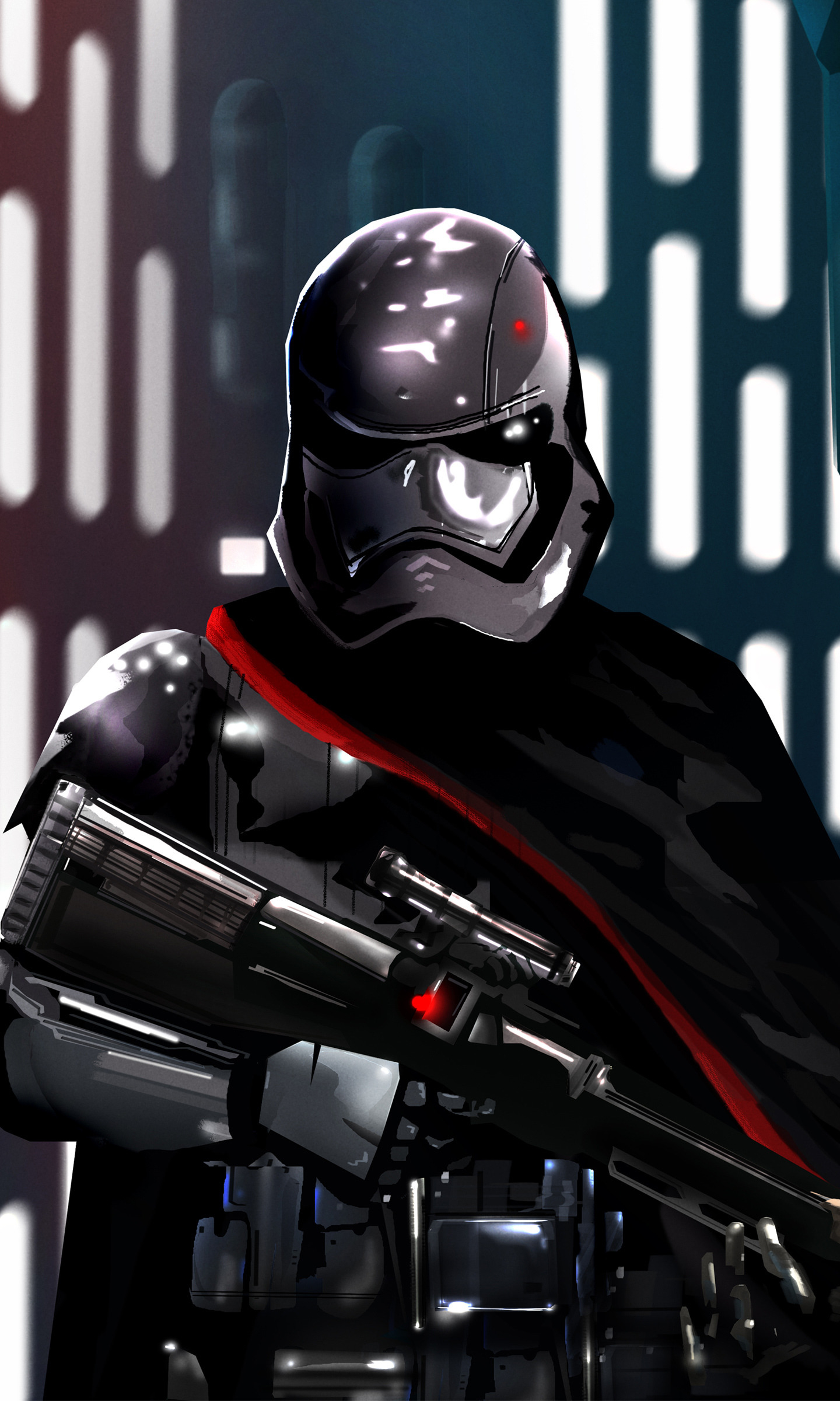 Download 1440x2630 Wallpaper Captain Phasma Star Wars Soldier Art
