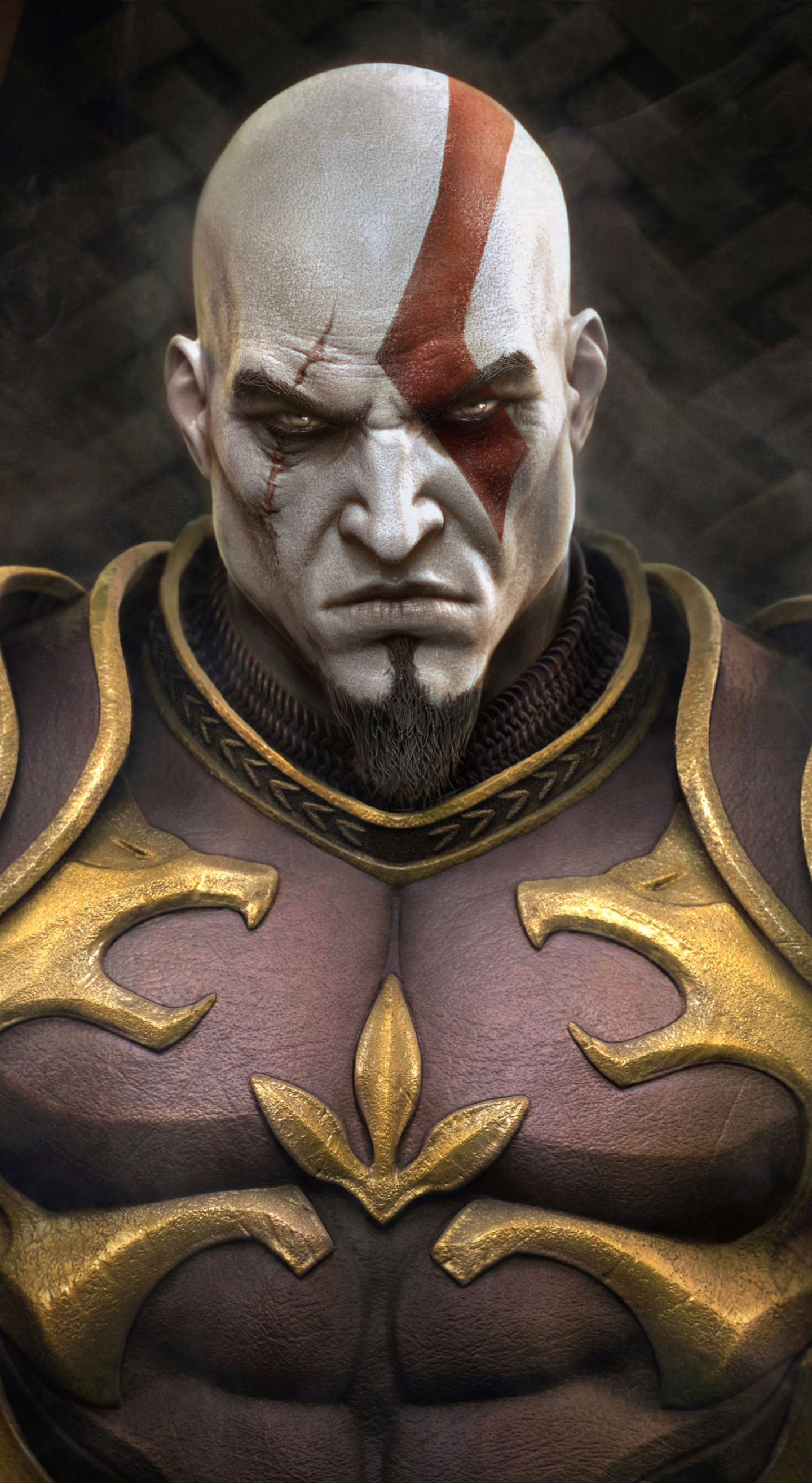 Download 1440x2630 Wallpaper Kratos Throne God Of War Video
