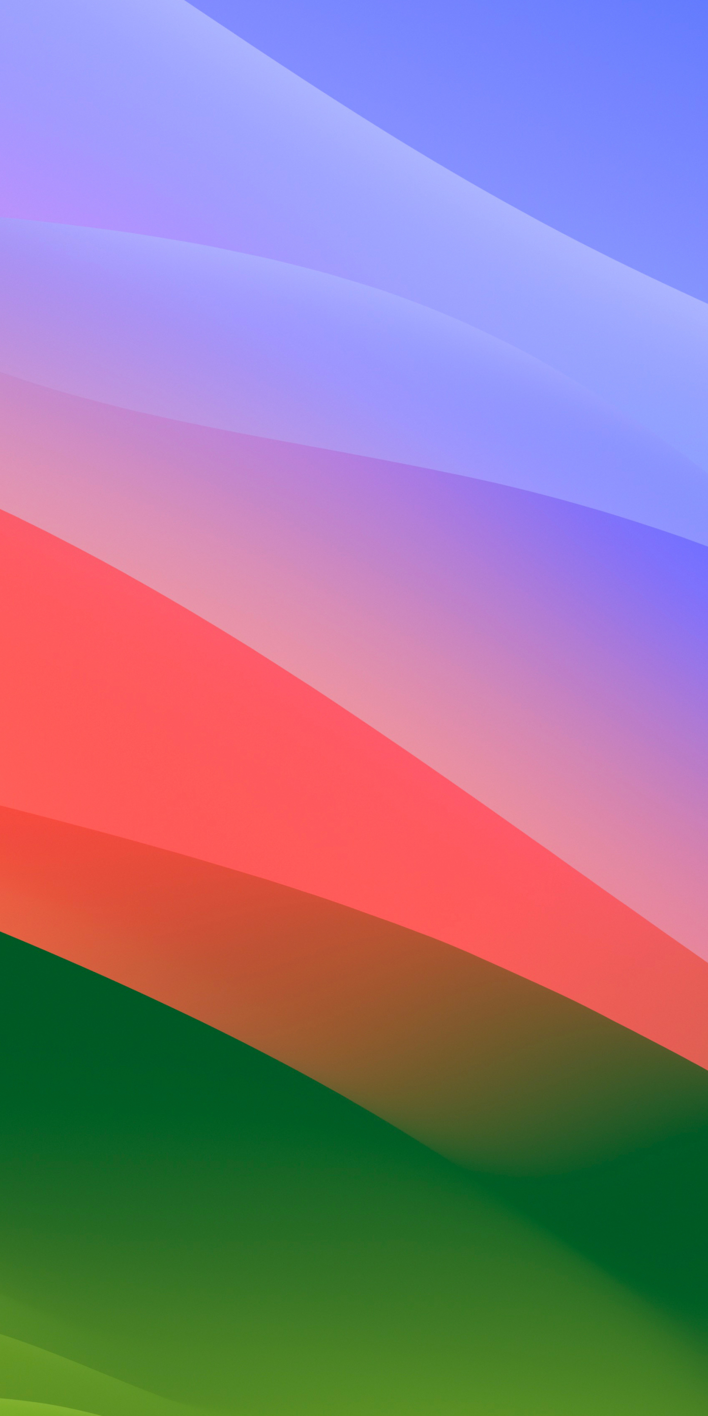 MacOS Sonoma, colorful waves, stock photo, 1440x2880 wallpaper