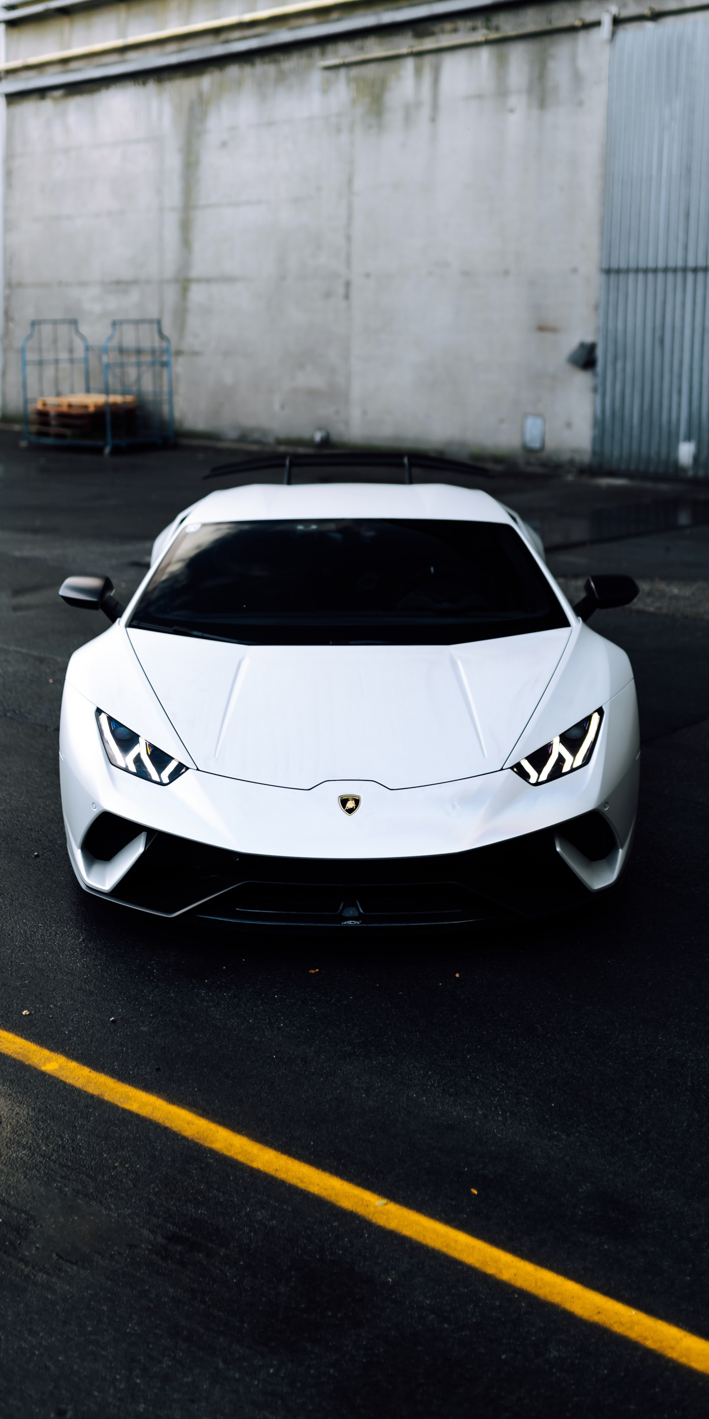 Download wallpaper 1440x2880 lamborghini aventador, front-view, white ...