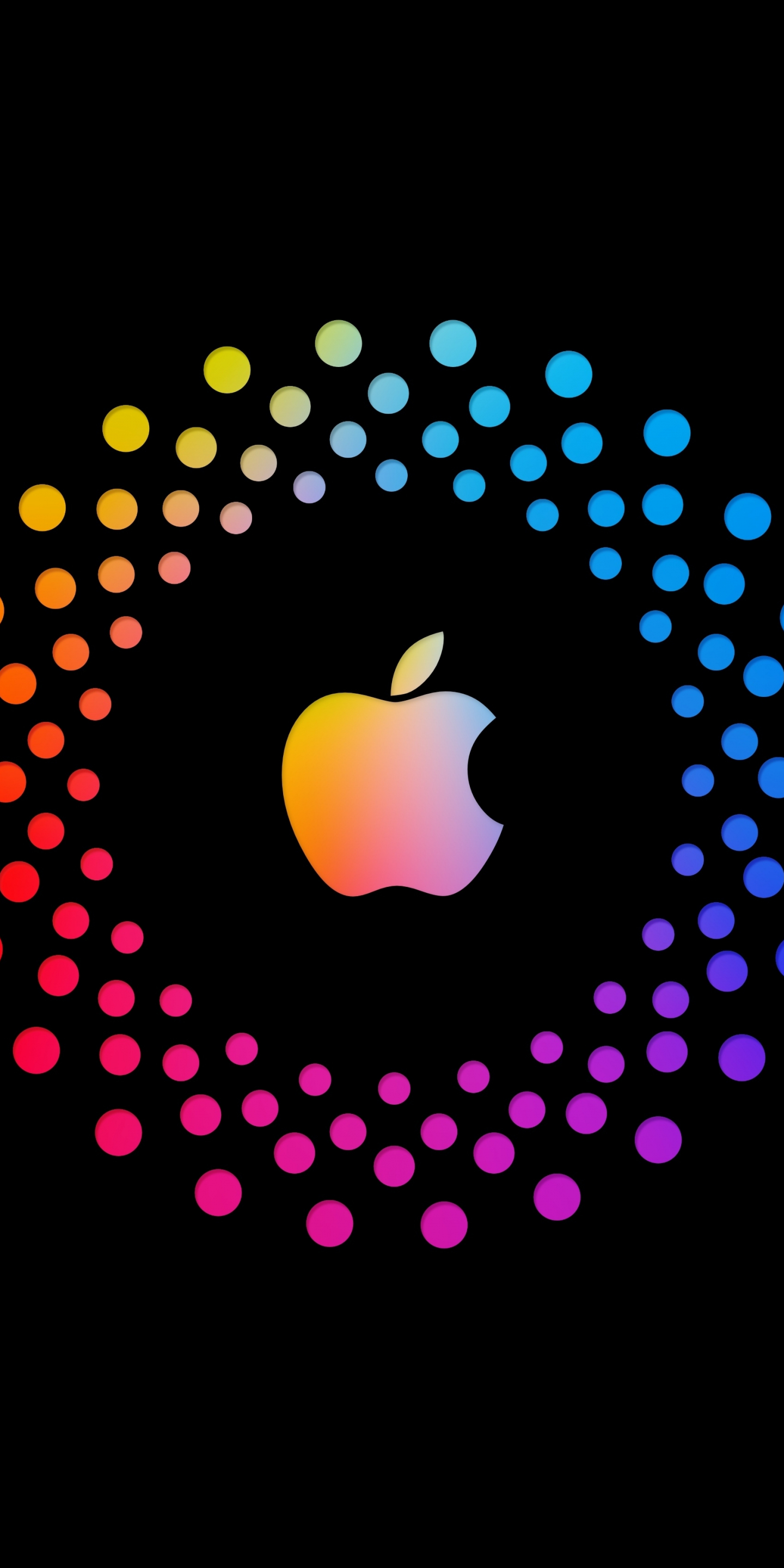 Download wallpaper 1440x2880 apple's logo, minimal, colorful, lg v30 ...