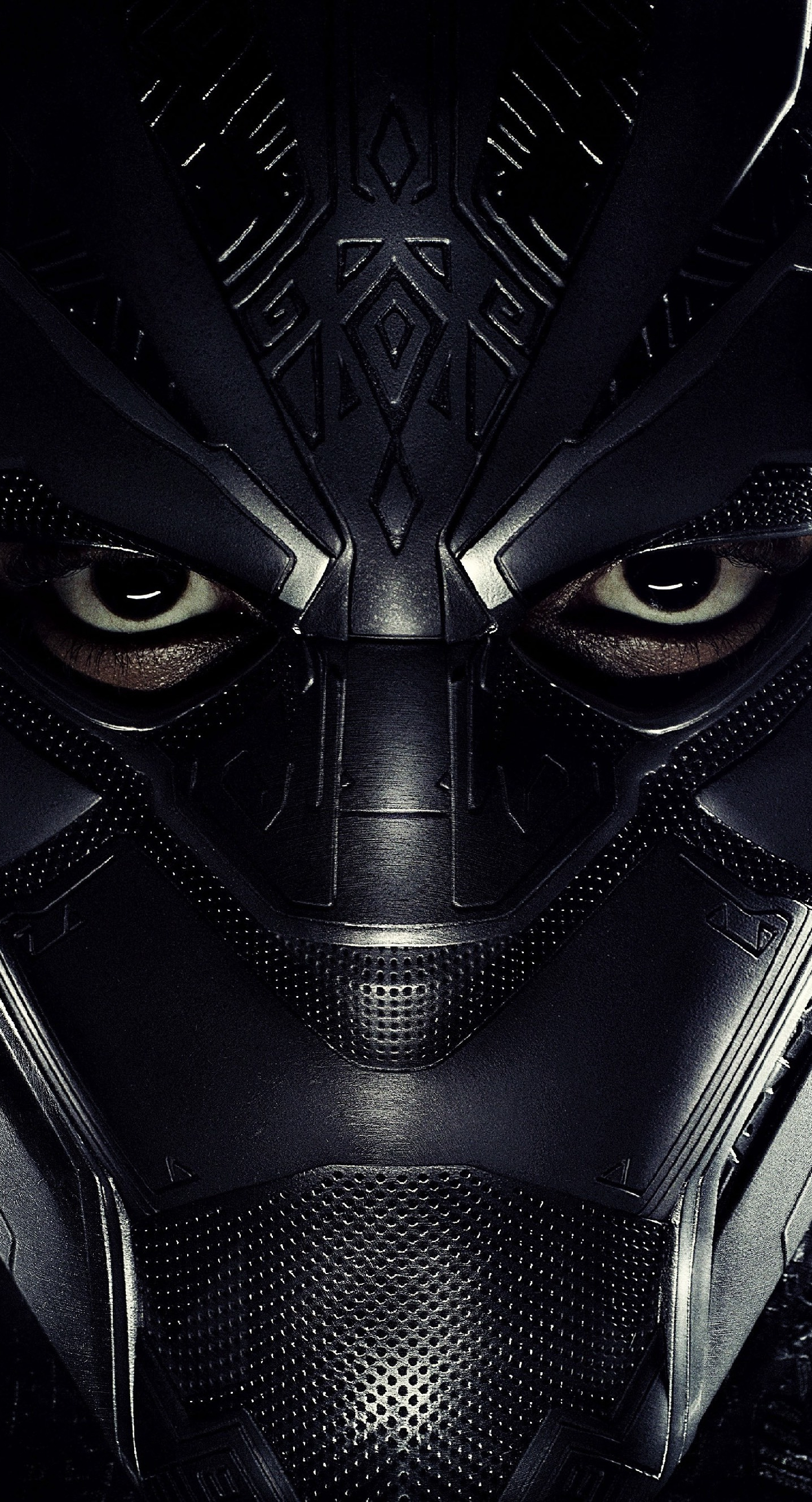 Download 1440x2960 Wallpaper Black Panther Superheros Face