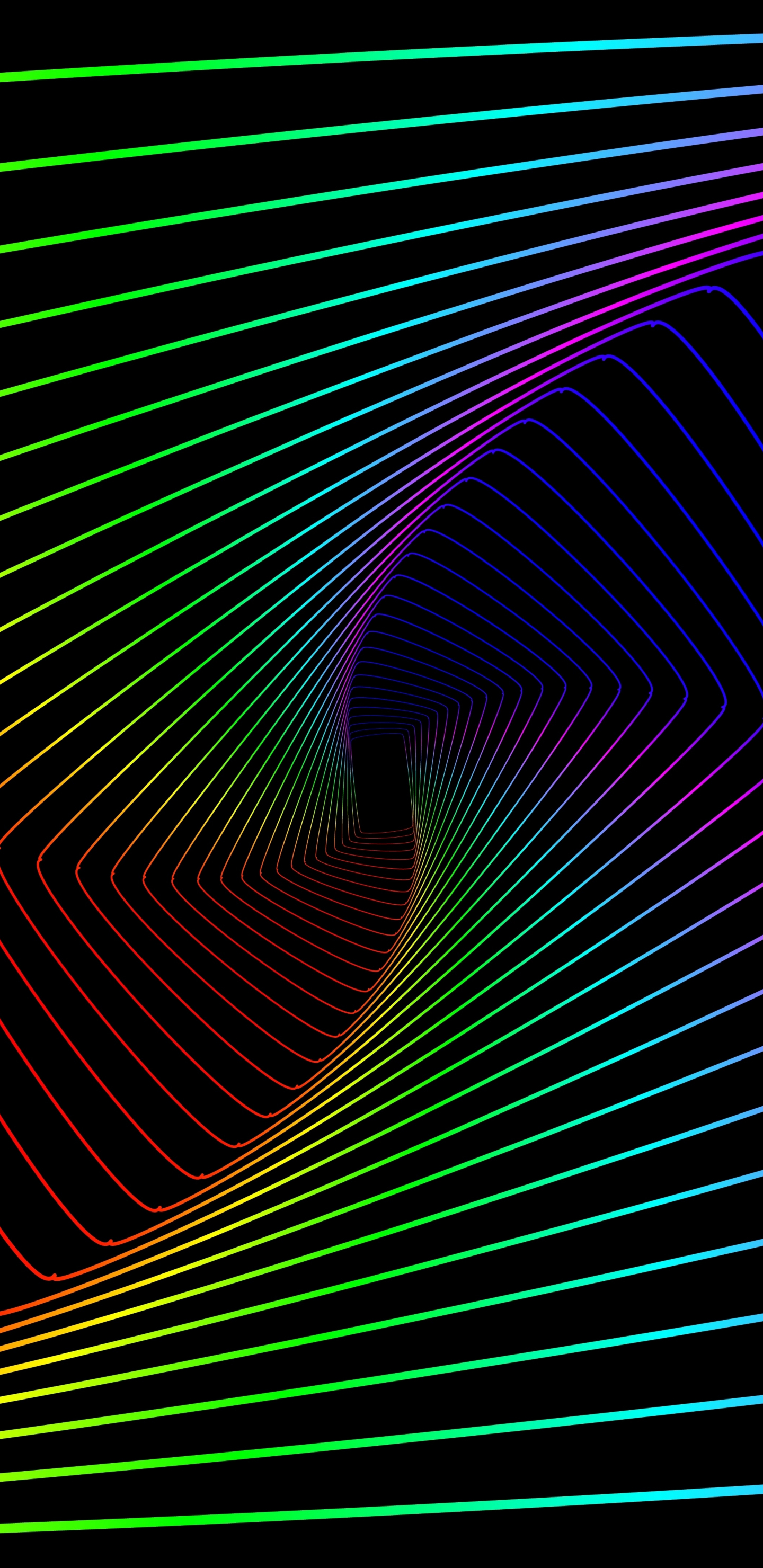 Colorful lines, swirl, abstract, minimal, 1440x2960 wallpaper