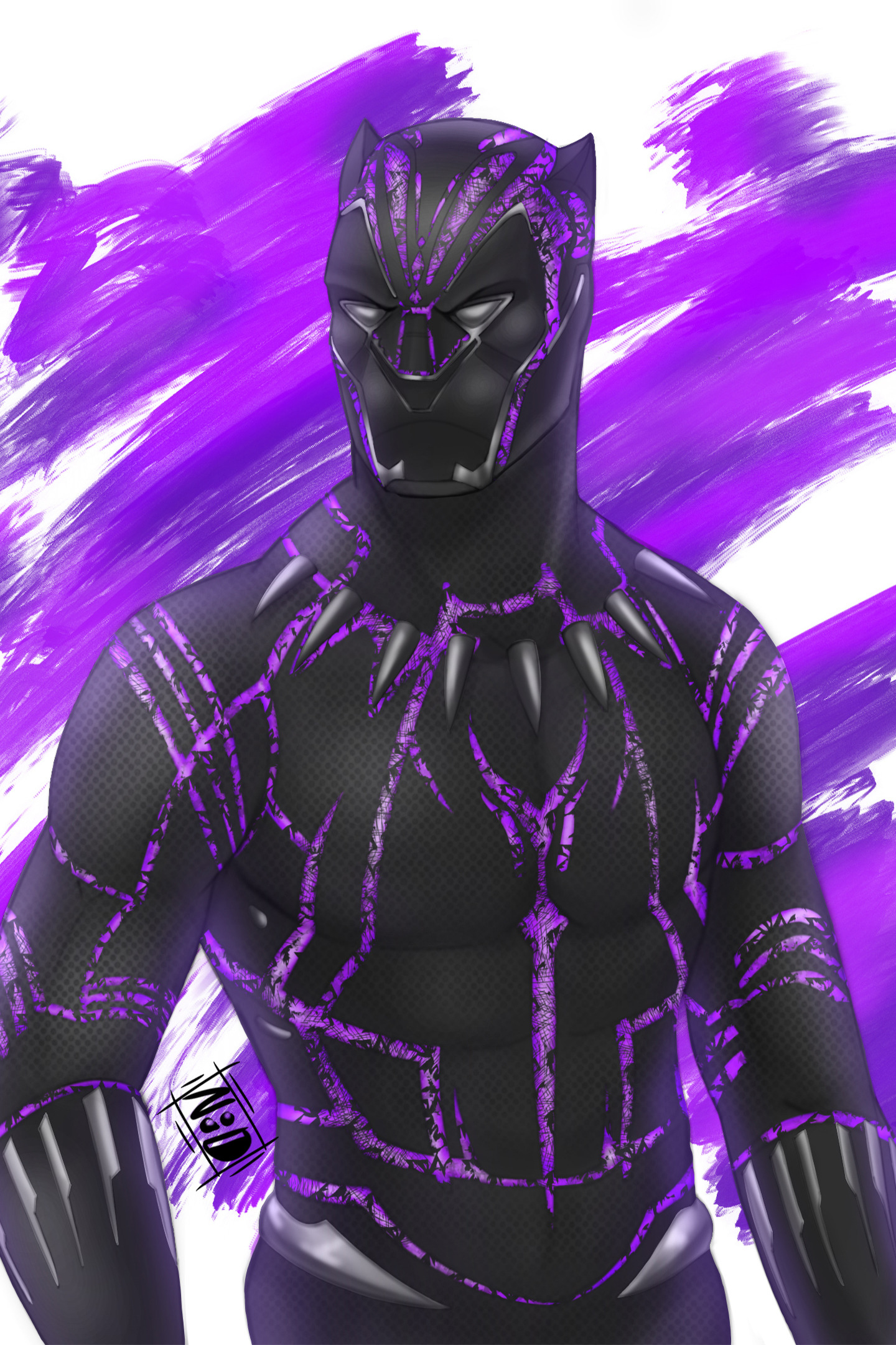 Downaload Black Panther Superhero Fan Artwork Wallpaper