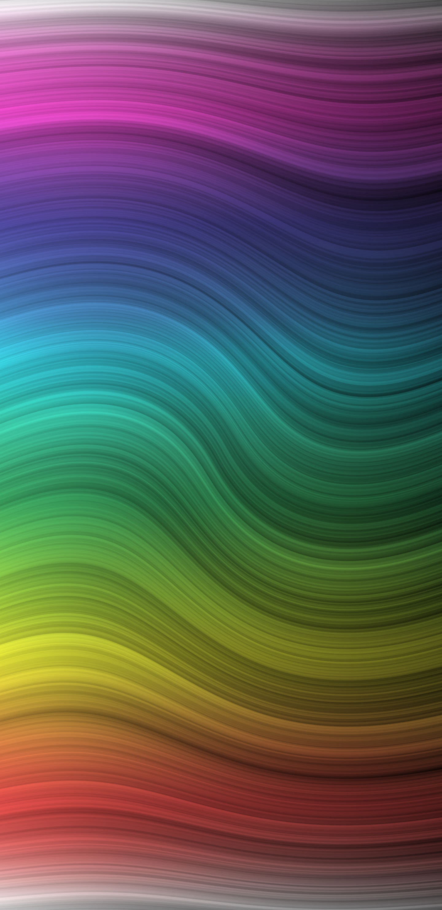 Download 1440x2960 Wallpaper Waves Colorful Rainbow Samsung