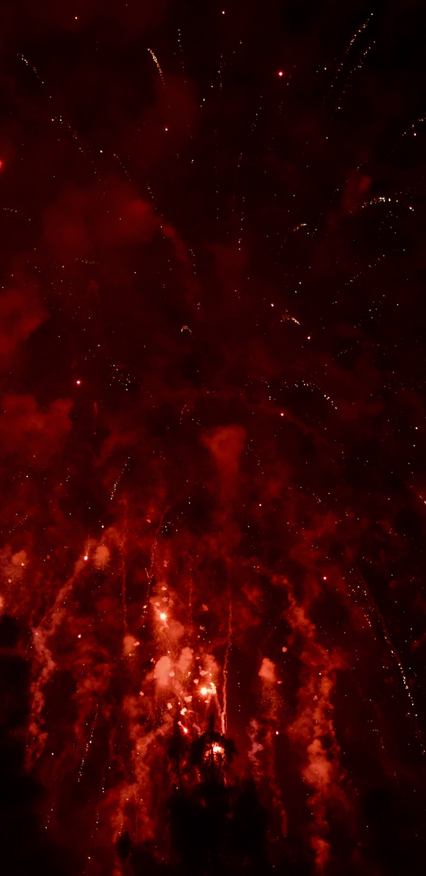 Download 1440x2960 Wallpaper Fireworks Red Dark Samsung Galaxy