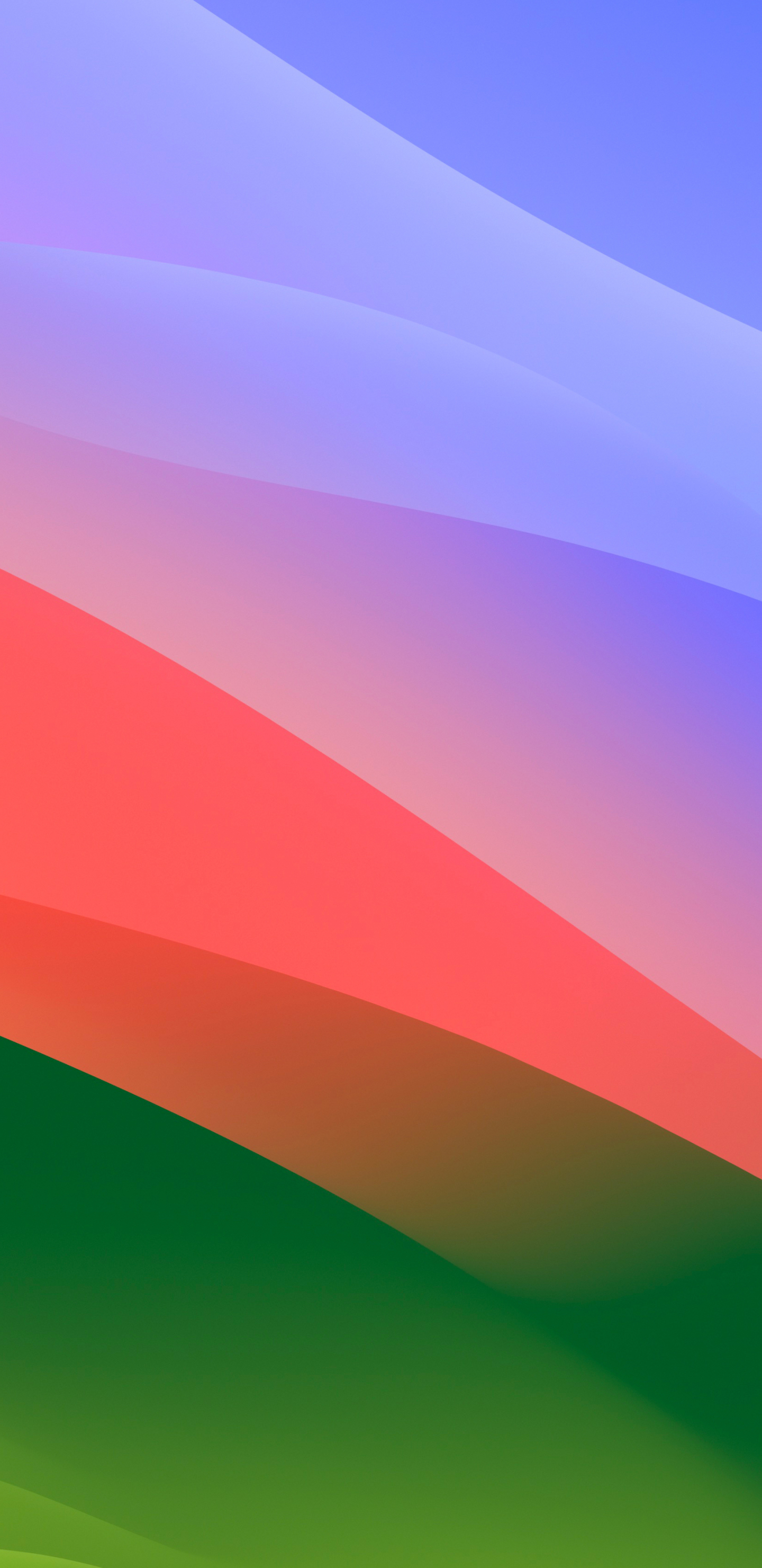 MacOS Sonoma, colorful waves, stock photo, 1440x2960 wallpaper