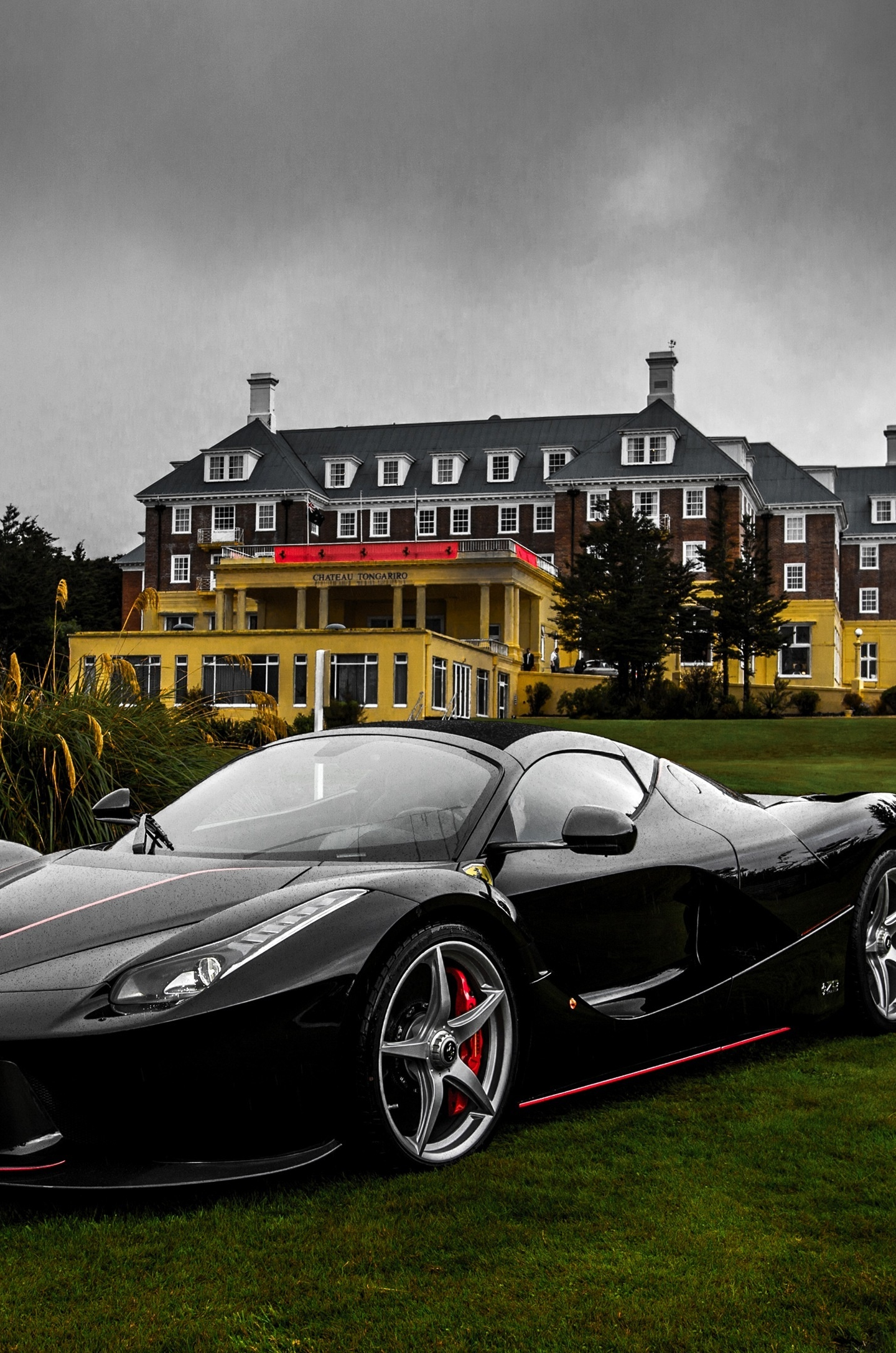 Download 1440x2960 Wallpaper Black Car Ferrari Laferrari