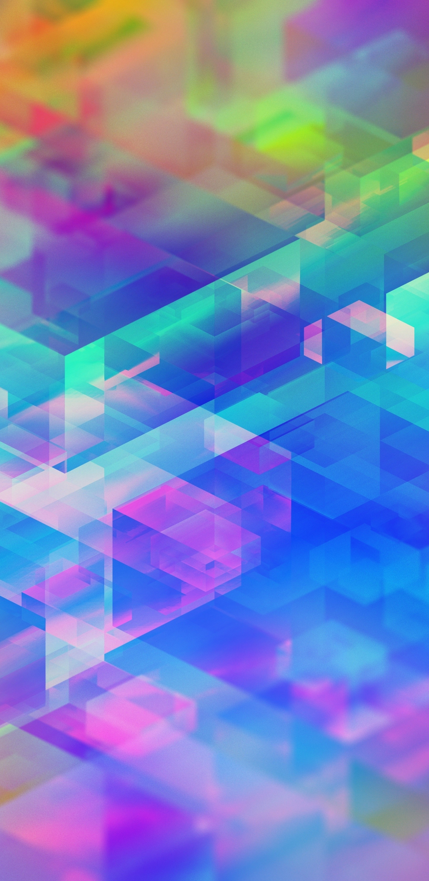 Download 1440x2960 Wallpaper Colorful Rainbow Geometric Pattern