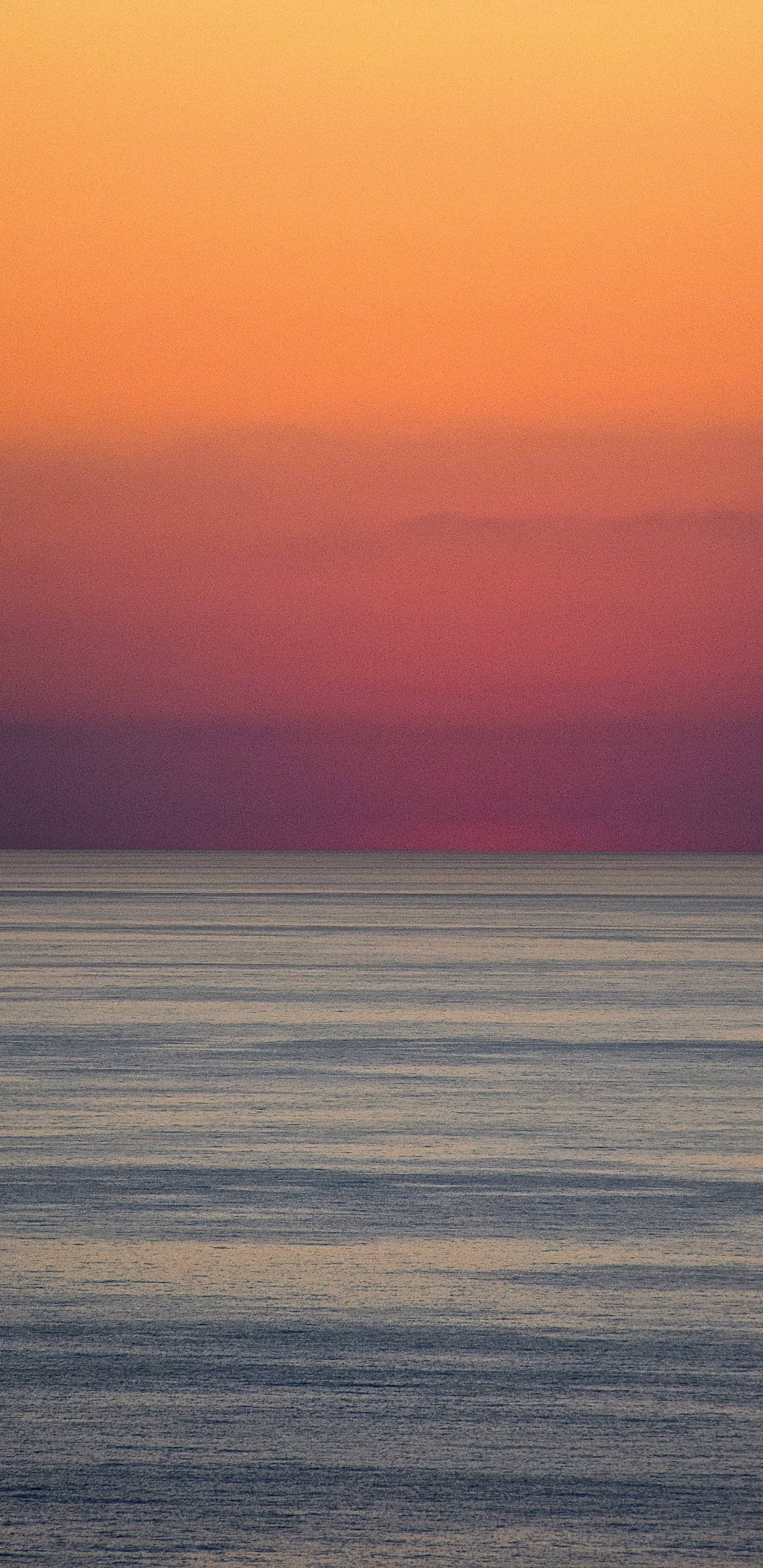 Sea, calm, sunset, body of water, blur, 1440x2960 wallpaper