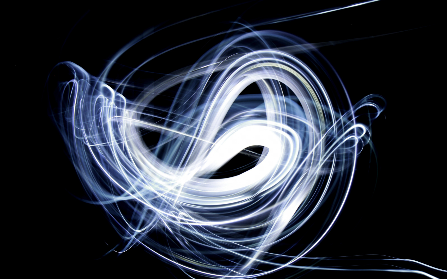 Download wallpaper 1440x900 flare, glowing lines, abstract, dark ...