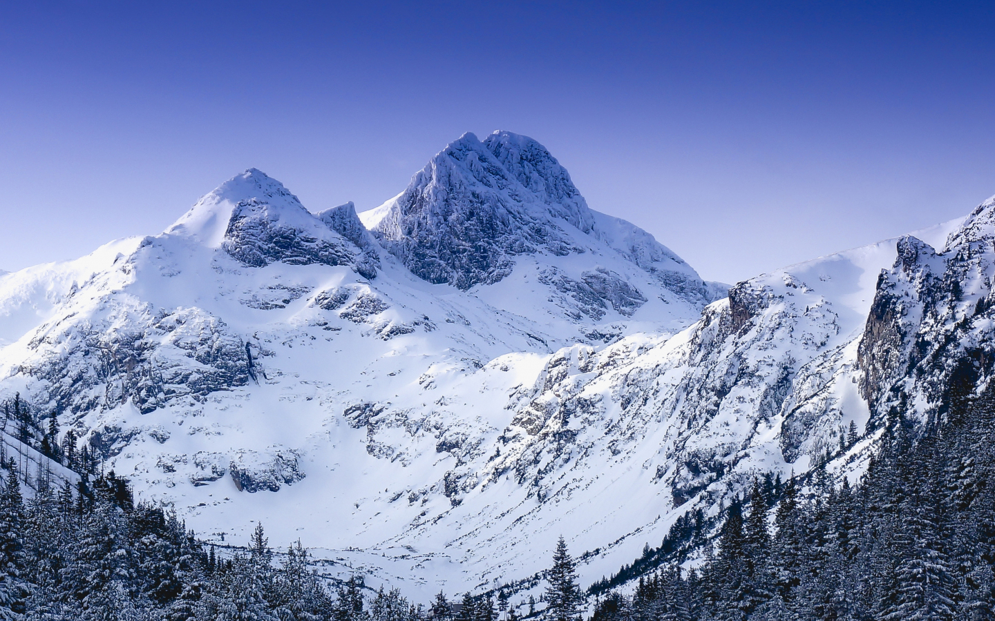Winter, glacier, mountain, nature, 1440x900 wallpaper