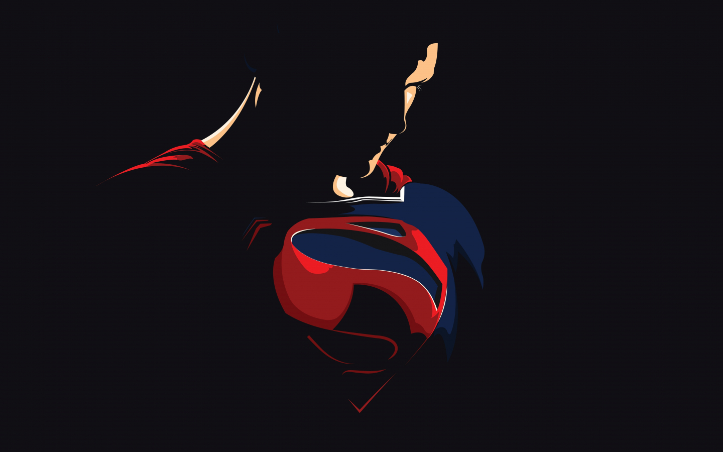 Superman, justice league, minimal and dark, dc comics, 1440x900 wallpaper