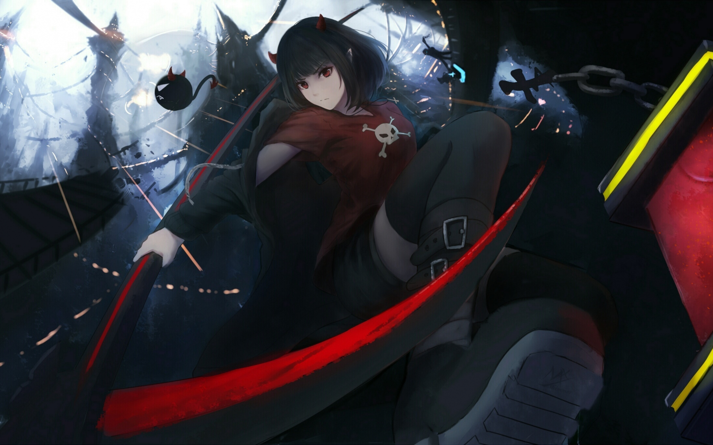 Dark-anime-girl-1440x900 by loucas1oc on DeviantArt