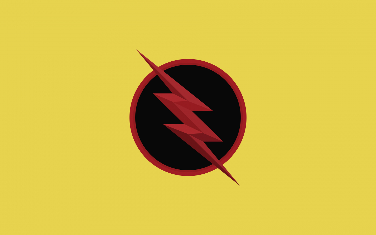 Reverse flash, logo, dc comics, minimal, 1440x900 wallpaper