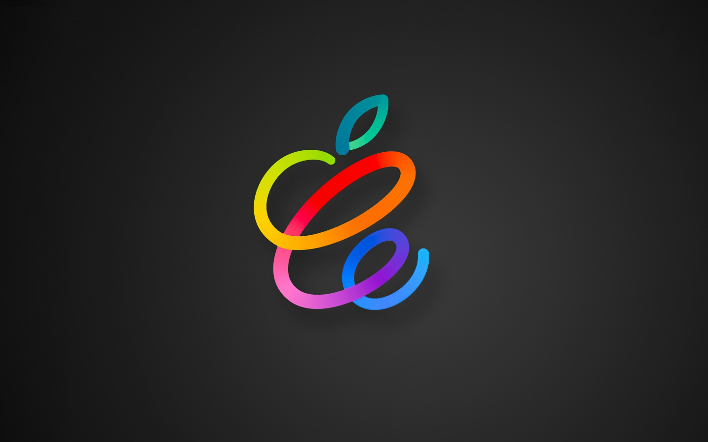 Download wallpaper 1440x900 apple event, spring loaded, dark logo