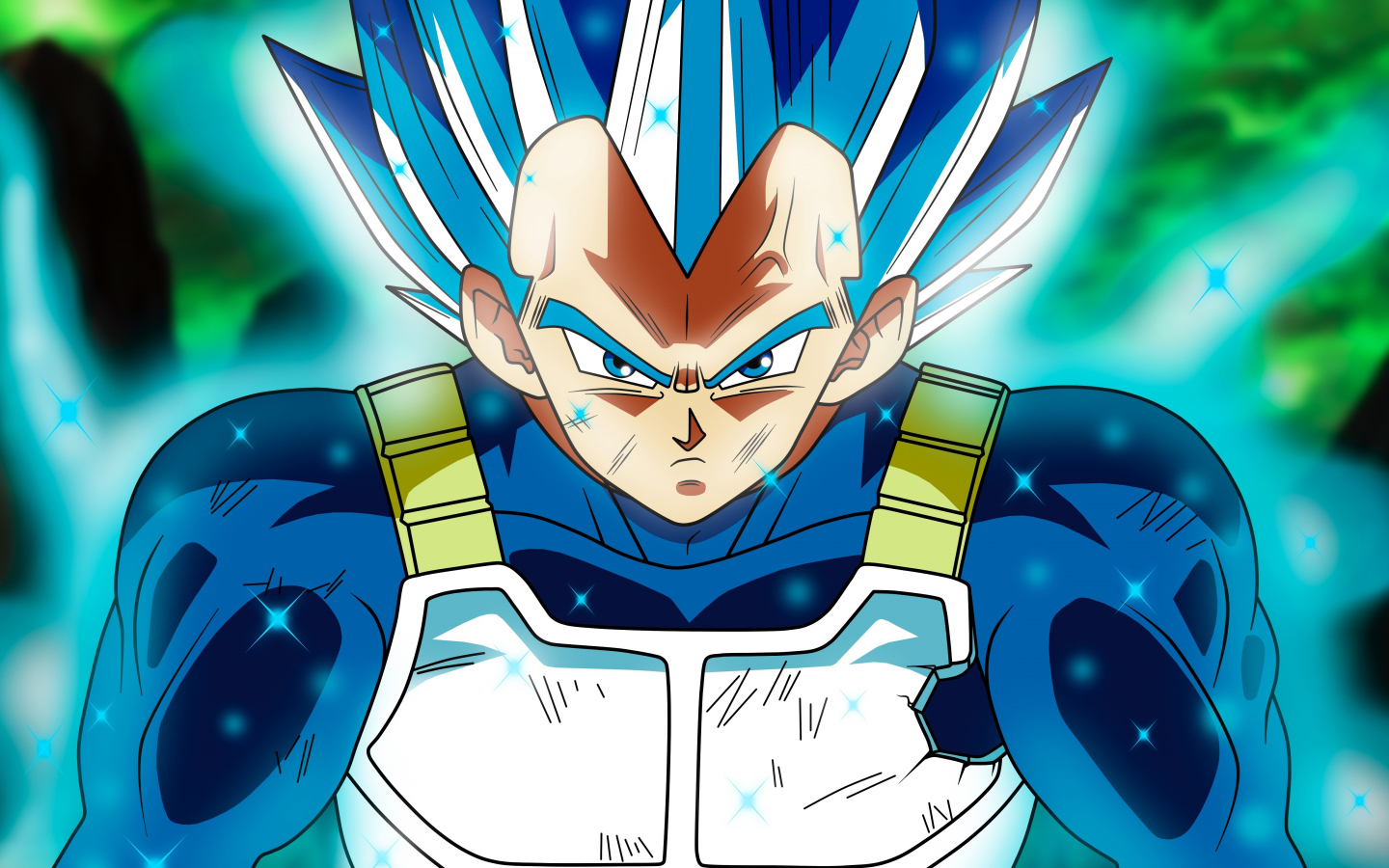 Download wallpaper 1440x900 dragon ball, blue power, gogeta, art, 1440x900  widescreen 16:10 hd background, 19593