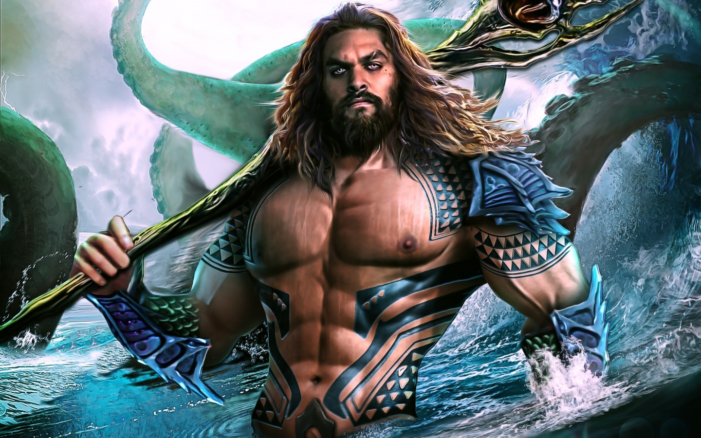 Aquaman, artwork, king of Atlantic, 1440x900 wallpaper