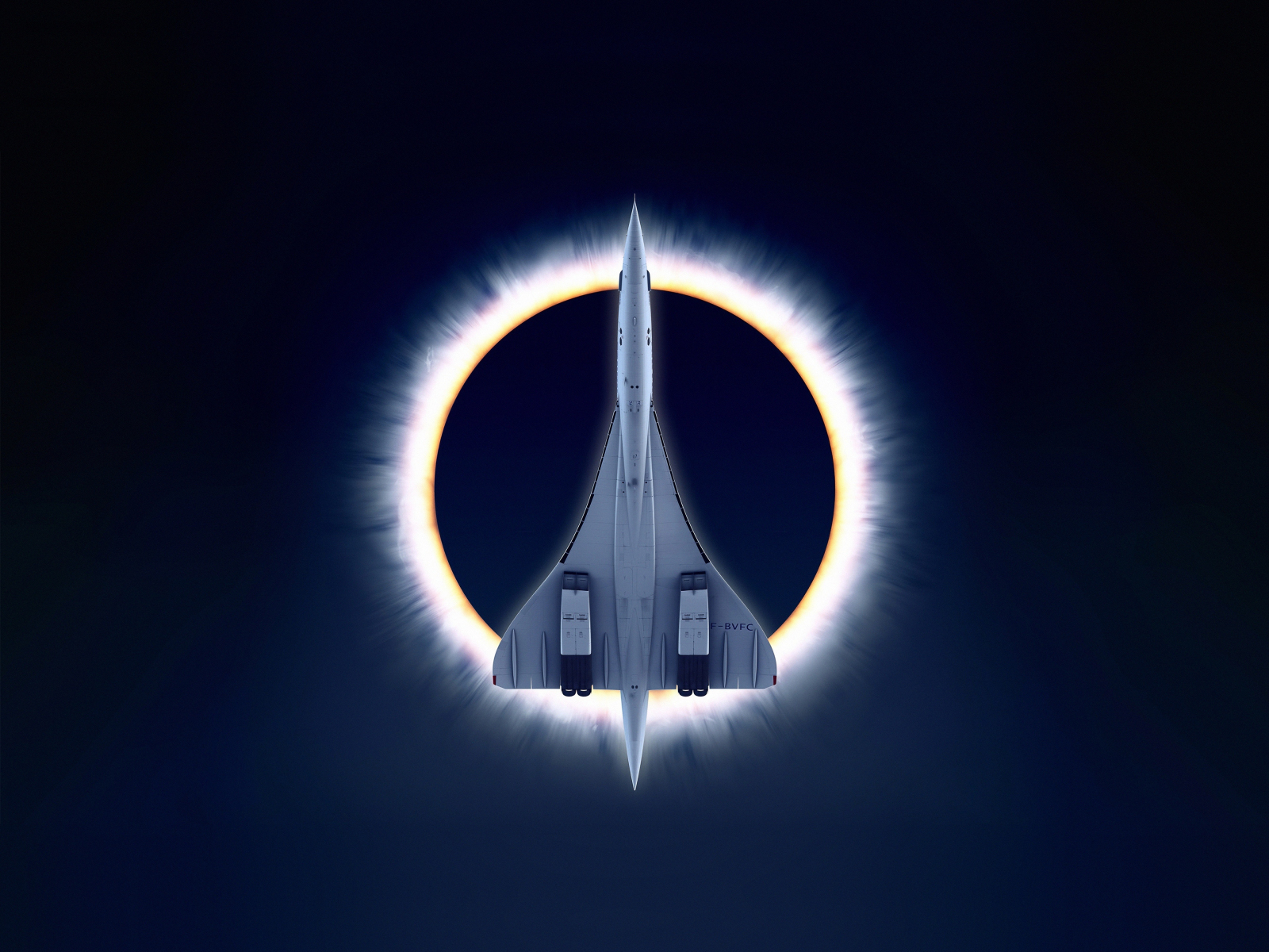 Concorde Carre, eclipse, airplane, moon, aircraft, 1600x1200 wallpaper