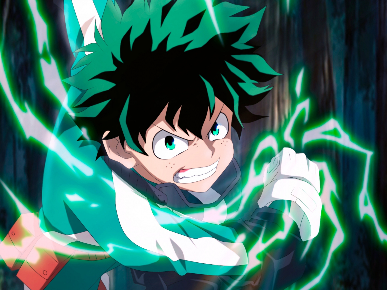 Download wallpaper 1600x1200 izuku midoriya, angry, anime boy, art ...