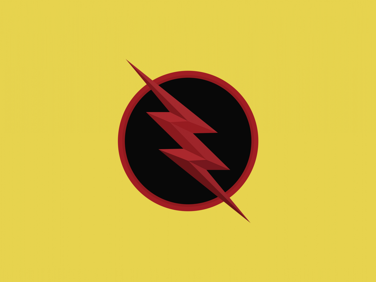 Reverse flash, logo, dc comics, minimal, 1600x1200 wallpaper