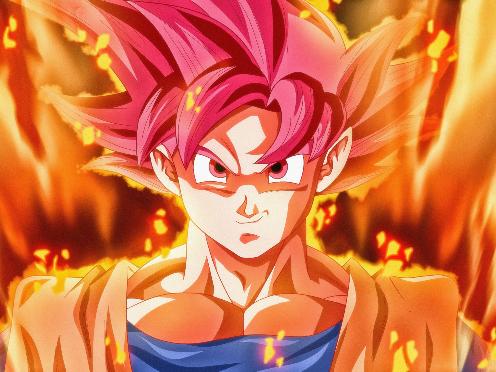 Download 1600x1200 Wallpaper Super Saiyan God Goku Dragon Ball
