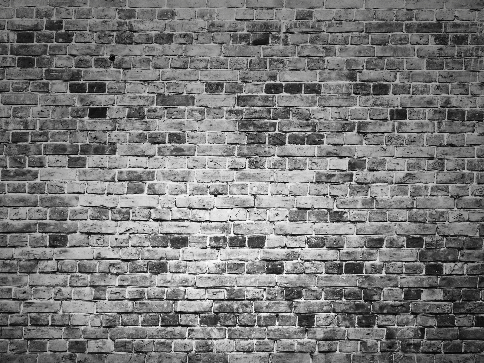 Download 1600x1200 wallpaper brick wall, black and white, standard 4:3 ...