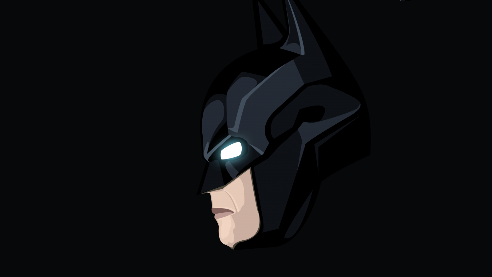 Download dark knight, batman, minimal, art 1600x900 wallpaper, 16:9 ...