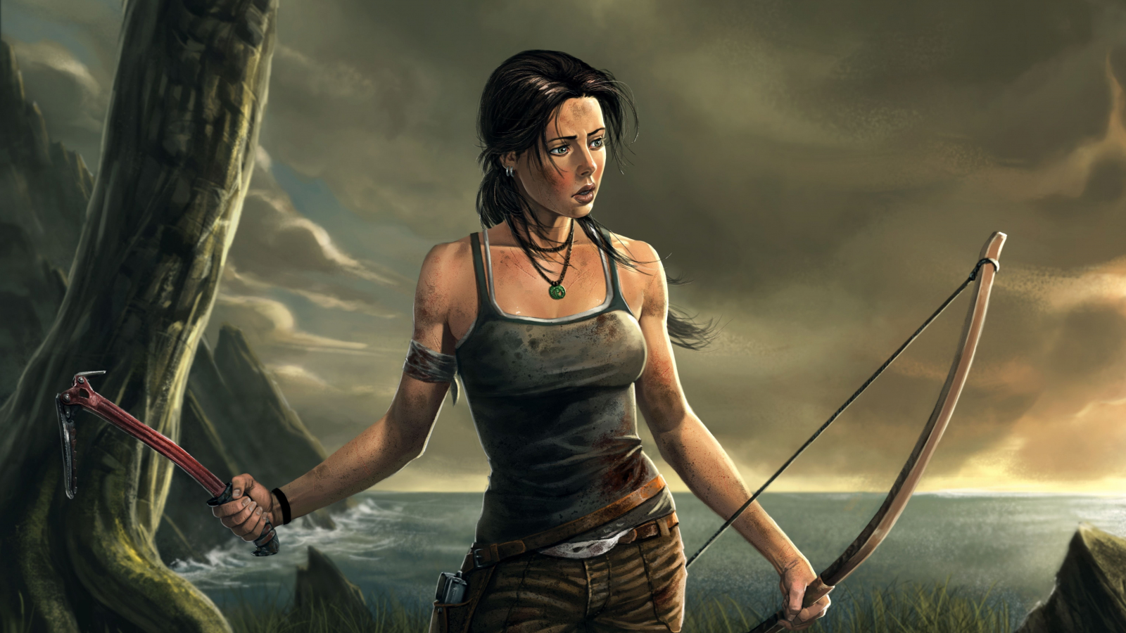 Download wallpaper 1600x900 lara croft, tomb raider, video game ...