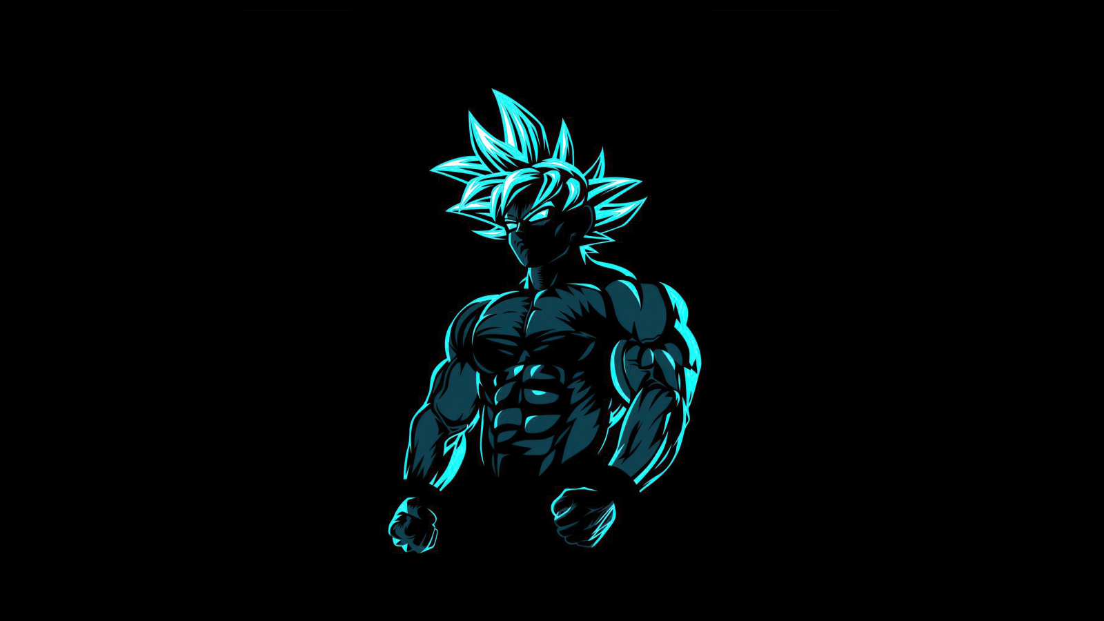 Download wallpaper 1600x900 anime, minimal & dark, beast goku, 16:9  widescreen 1600x900 hd background, 25509