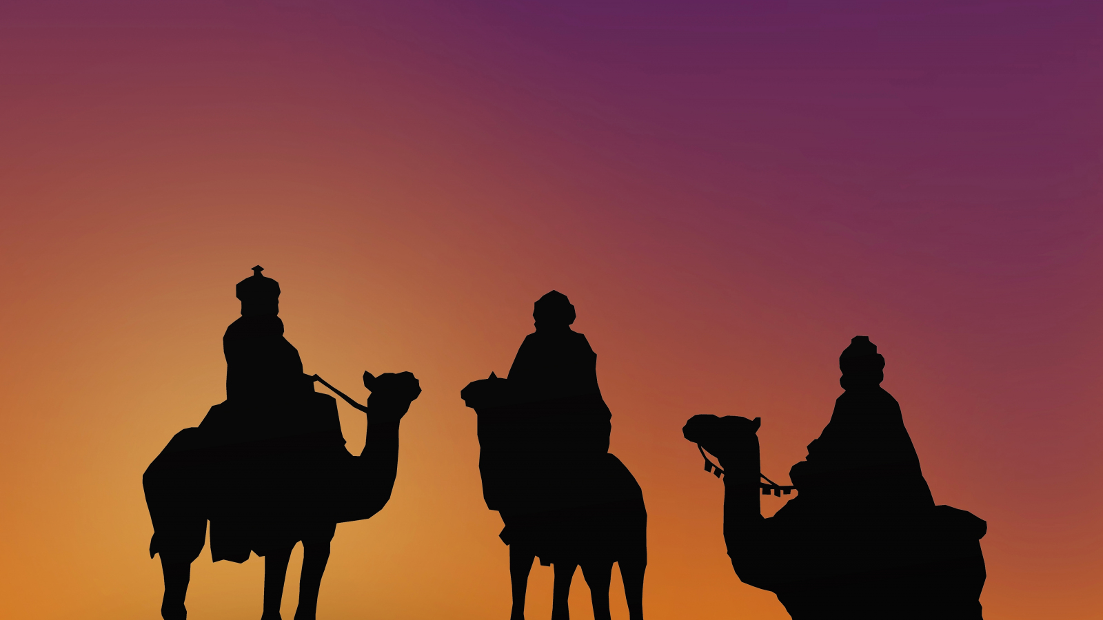 Epiphany, camel, silhouette, minimal, 1600x900 wallpaper