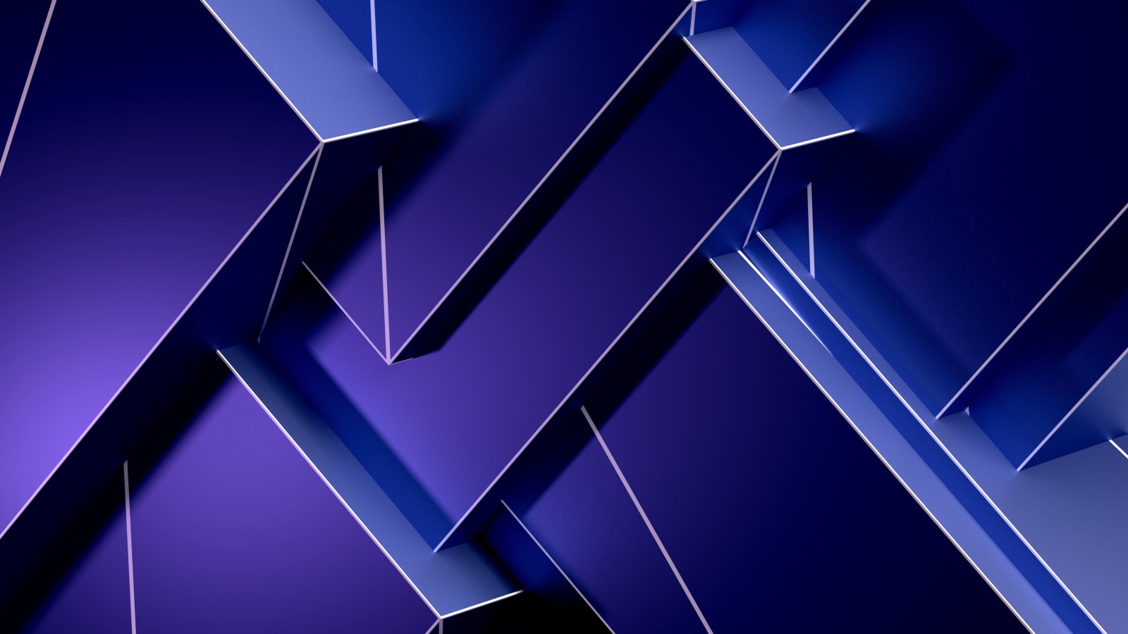 Download wallpaper 1600x900 pattern, white lines, blue background,  geometry, abstract, 16:9 widescreen 1600x900 hd background, 1570
