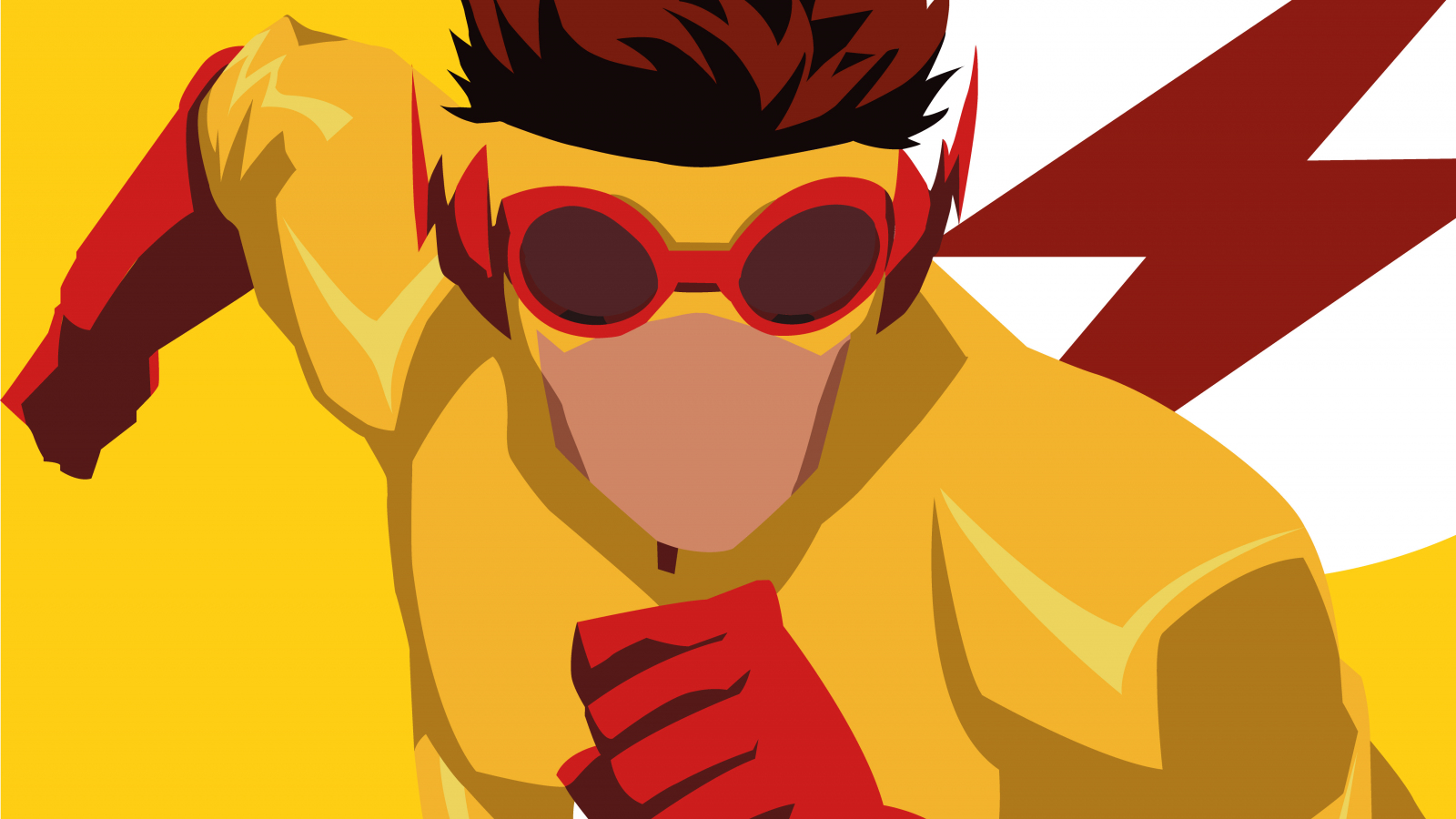 Download wallpaper 1600x900 kid flash, artwork, 16:9 widescreen ...