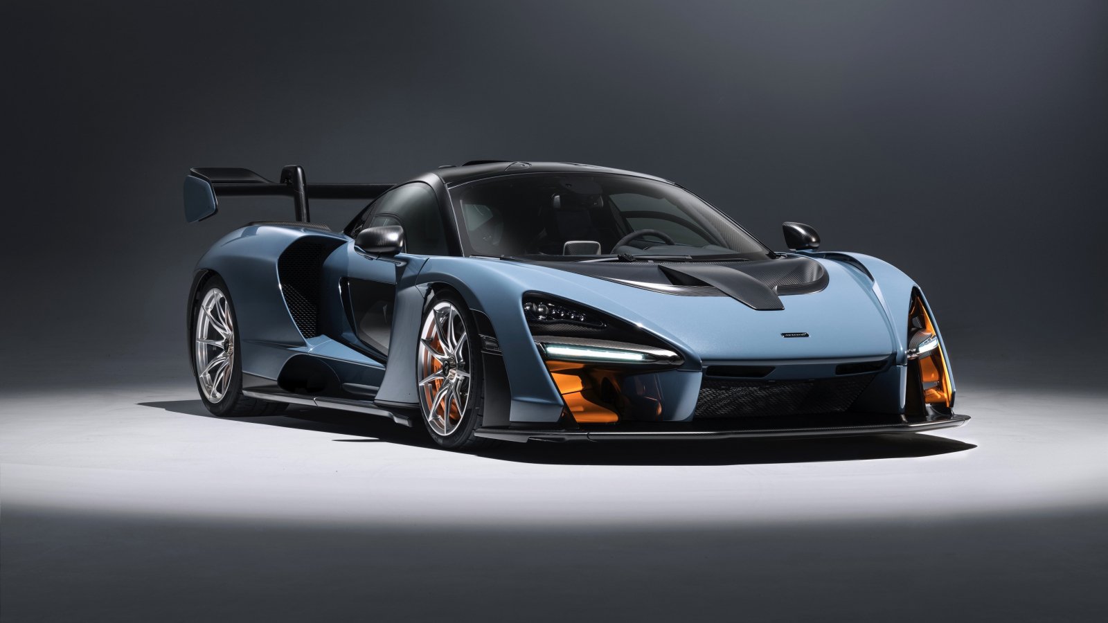 Download wallpaper 1600x900 sports car, mclaren senna, gray, 16:9 ...