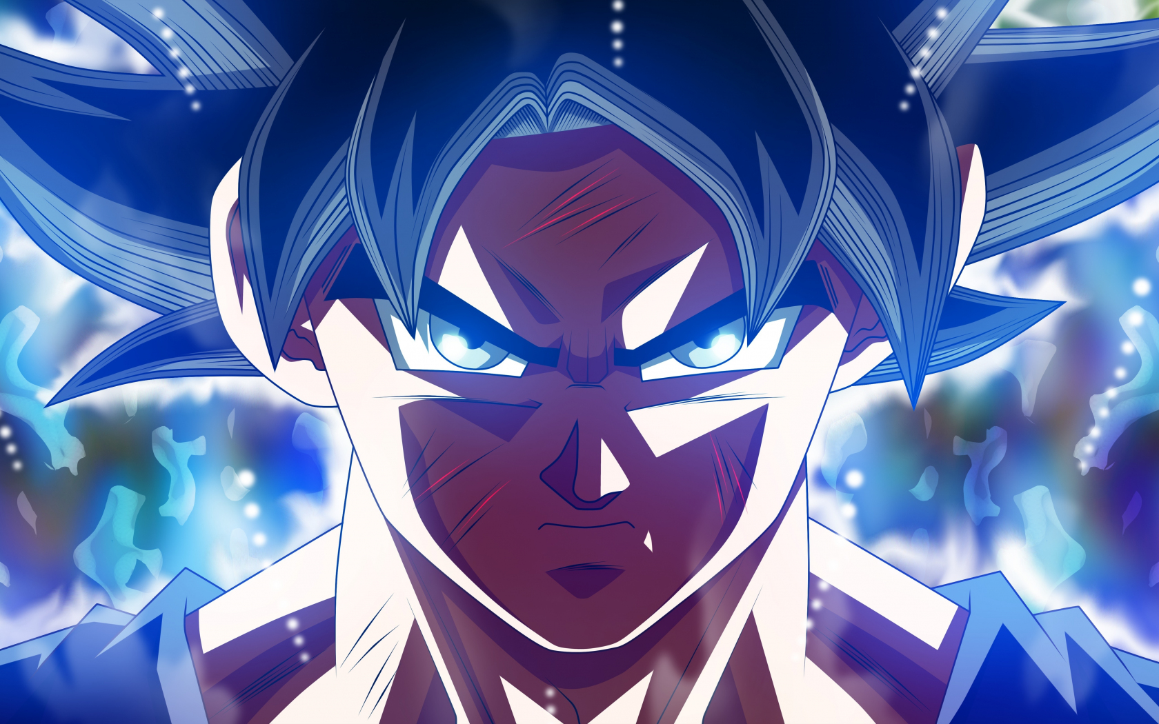 Download wallpaper 1680x1050 wounded, son goku, ultra instinct, dragon ...