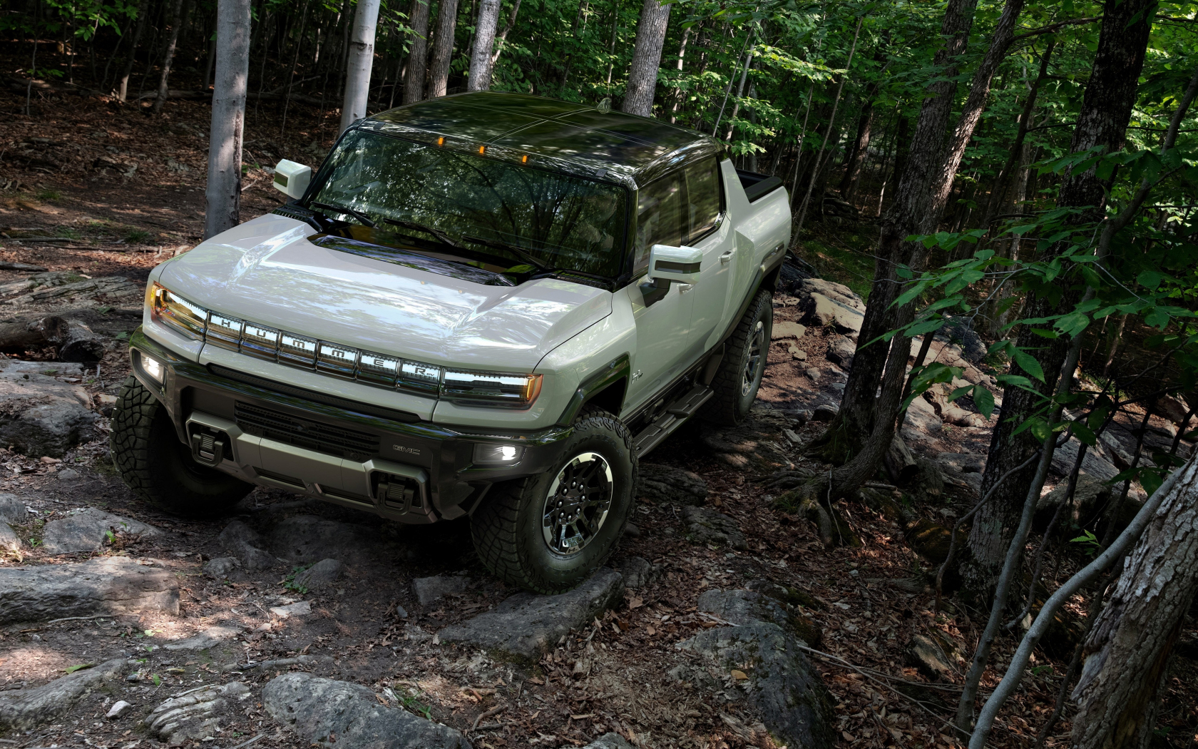 Download wallpaper 1680x1050 2022 car, gmc hummer ev, 16:10 widescreen ...