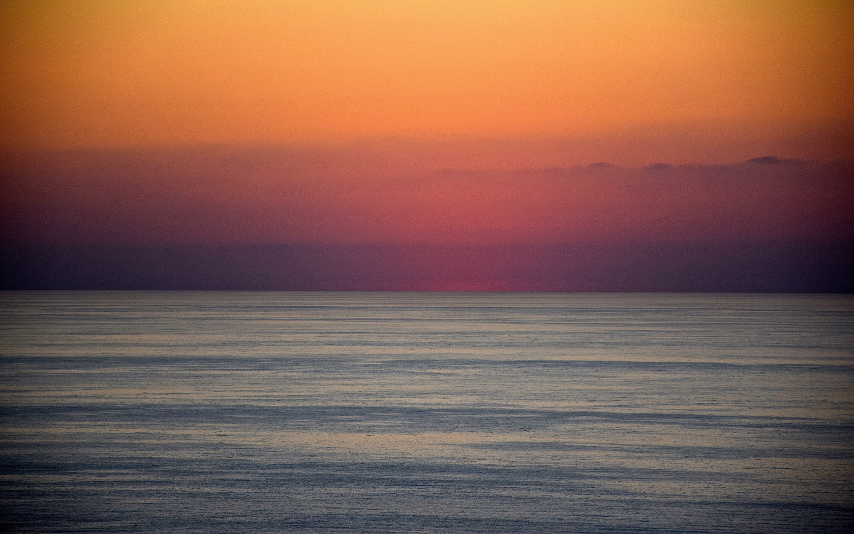 Sea, calm, sunset, body of water, blur, 1680x1050 wallpaper