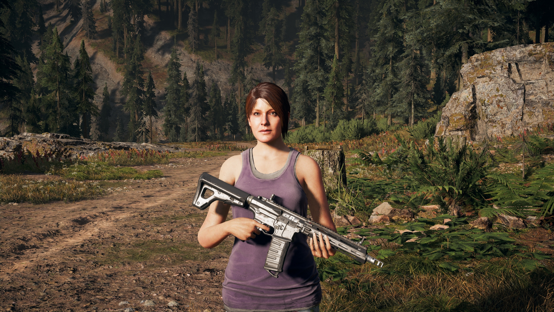 Download 1920x1080 Wallpaper Far Cry 5 Woman With Gun Outdoor