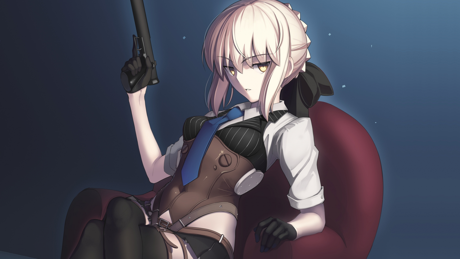 Download 19x1080 Wallpaper Hot Saber Alter With Gun Fate Grand Order Full Hd Hdtv Fhd 1080p 19x1080 Hd Image Background 5906