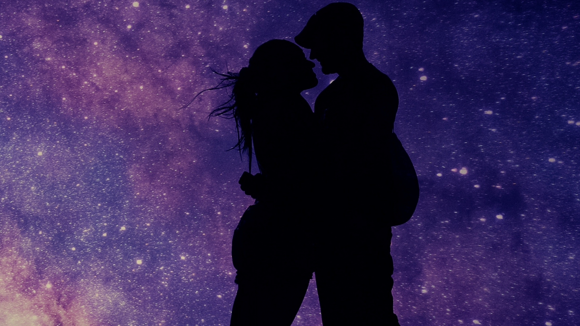 Download 1920x1080 Wallpaper Couple Romantic Night Love Silhouette Art Full Hd Hdtv Fhd 1080p 1920x1080 Hd Image Background 19046