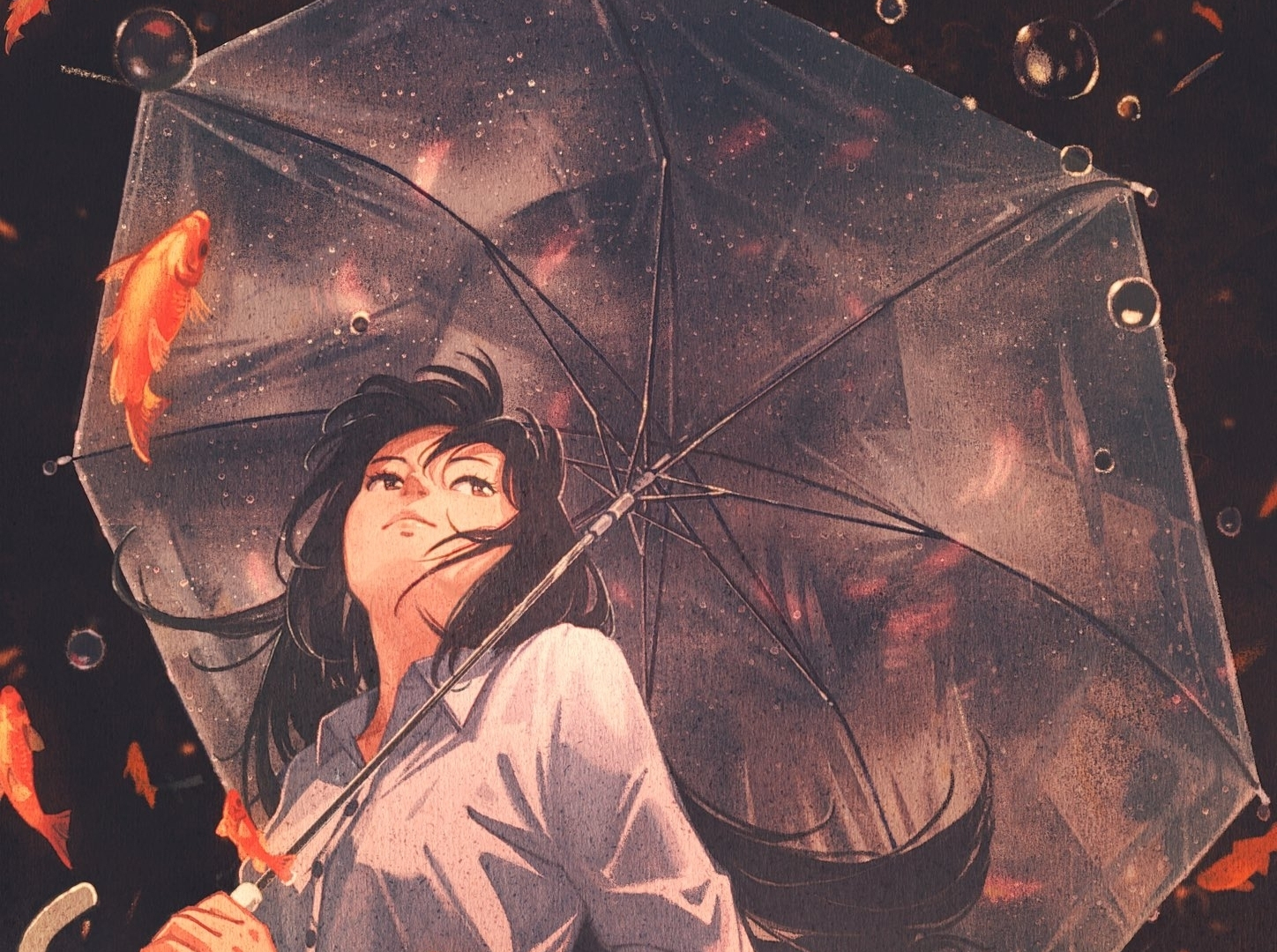 Боевой зонт аниме