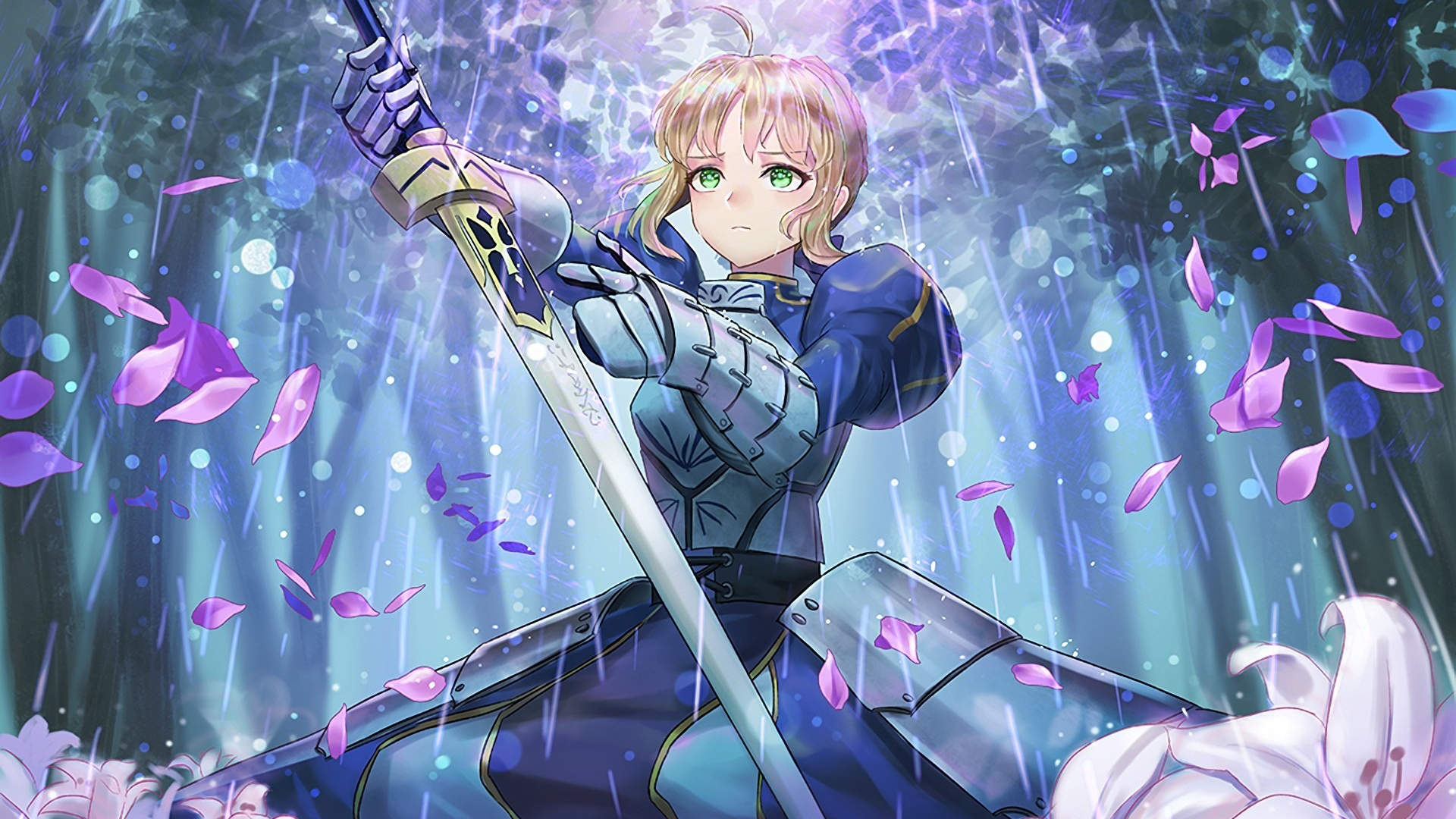 Download 19x1080 Wallpaper Blossom Anime Girl Saber Fate Grand Order Full Hd Hdtv Fhd 1080p 19x1080 Hd Image Background 26