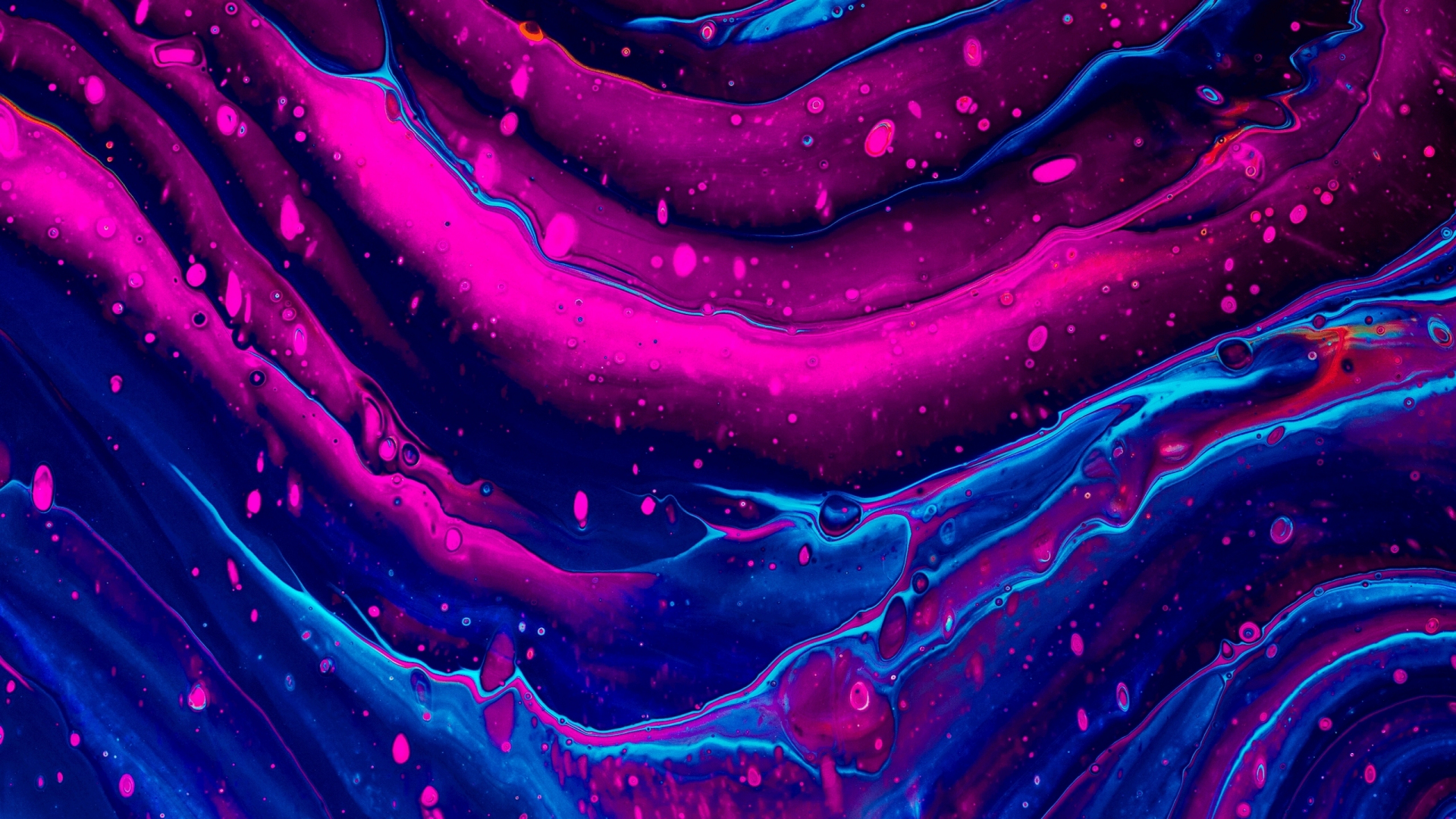 Download 1920x1080 wallpaper liquid flow, abstract, art pink-blue, full