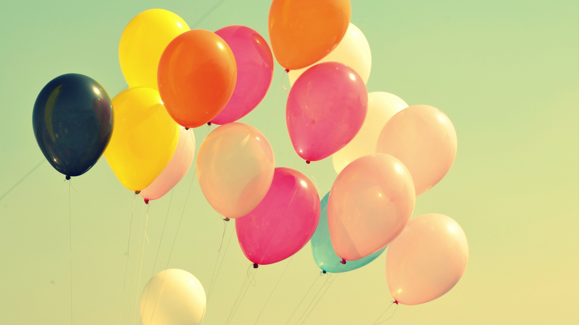 Download Wallpaper 1920x1080 Colorful Balloons Flight Full Hd Hdtv