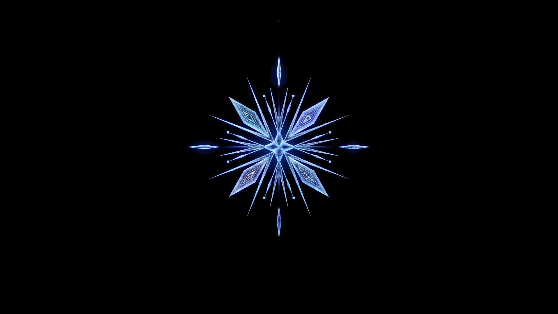 Download 1920x1080 wallpaper frozen 2, snowflake, minimal, full hd ...