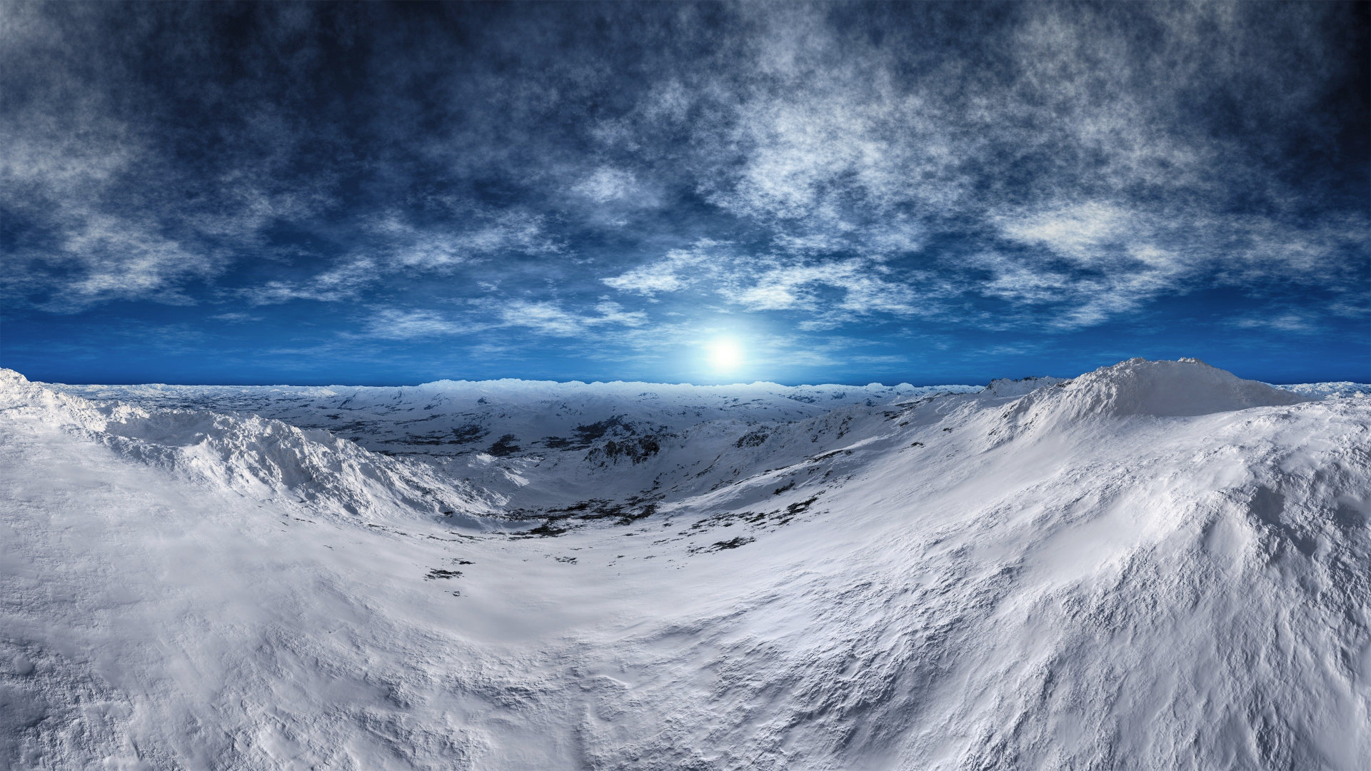 Download wallpaper 1920x1080 tundra, arctic, mountains, winter, sunny ...