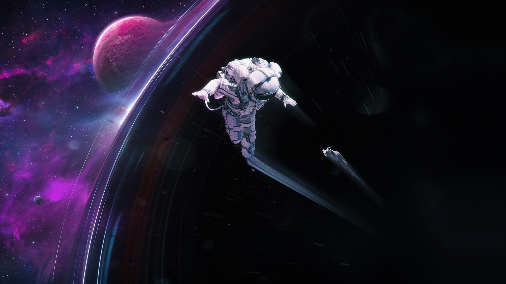 Download Wallpaper 1920x1080 Space Astronaut Planet Art Full Hd Hdtv Fhd 1080p Wallpaper 9708