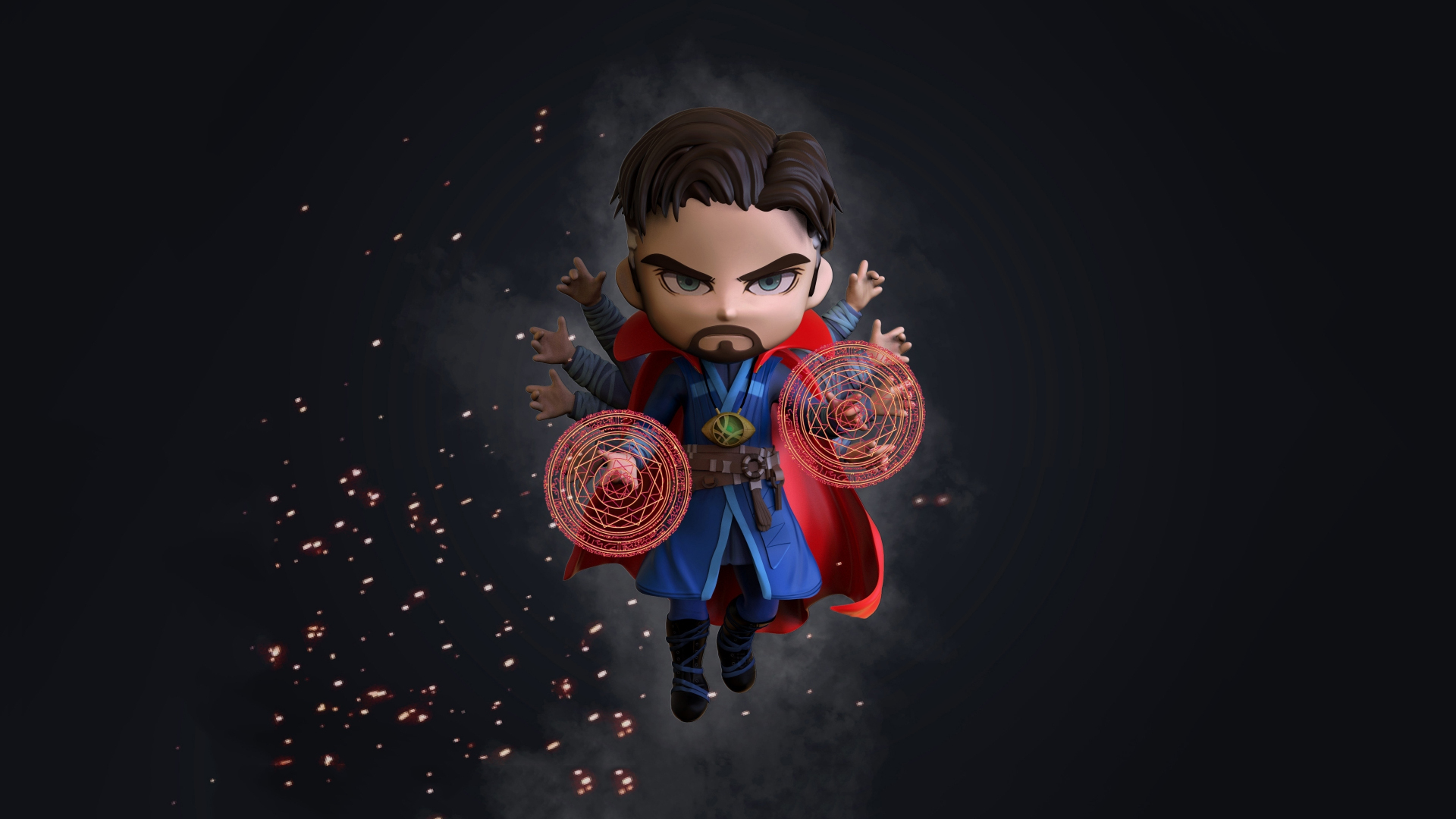 Download 2020, doctor strange, wizard, artwork 1920x1080 wallpaper