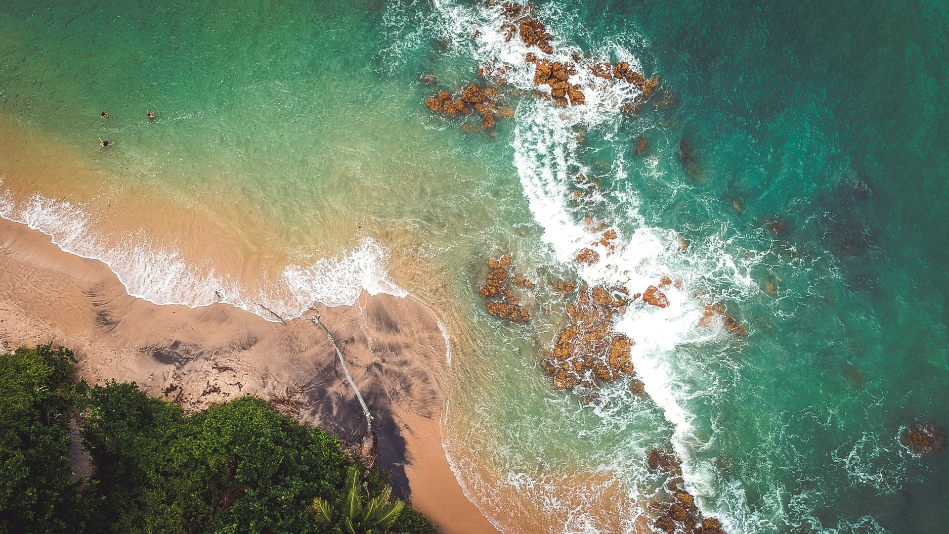 Download 1920x1080 Wallpaper Beach Sea Aerial View Nature Full Hd